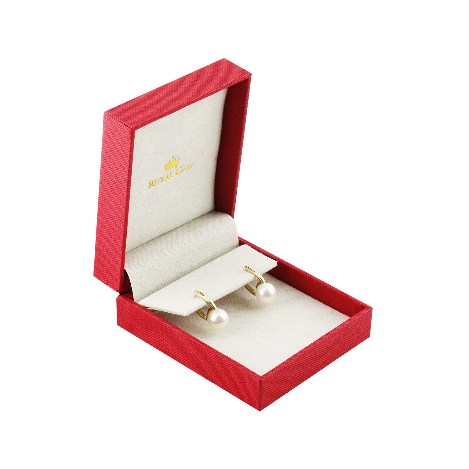 Radiant Haze Pearl Hoop Earrings