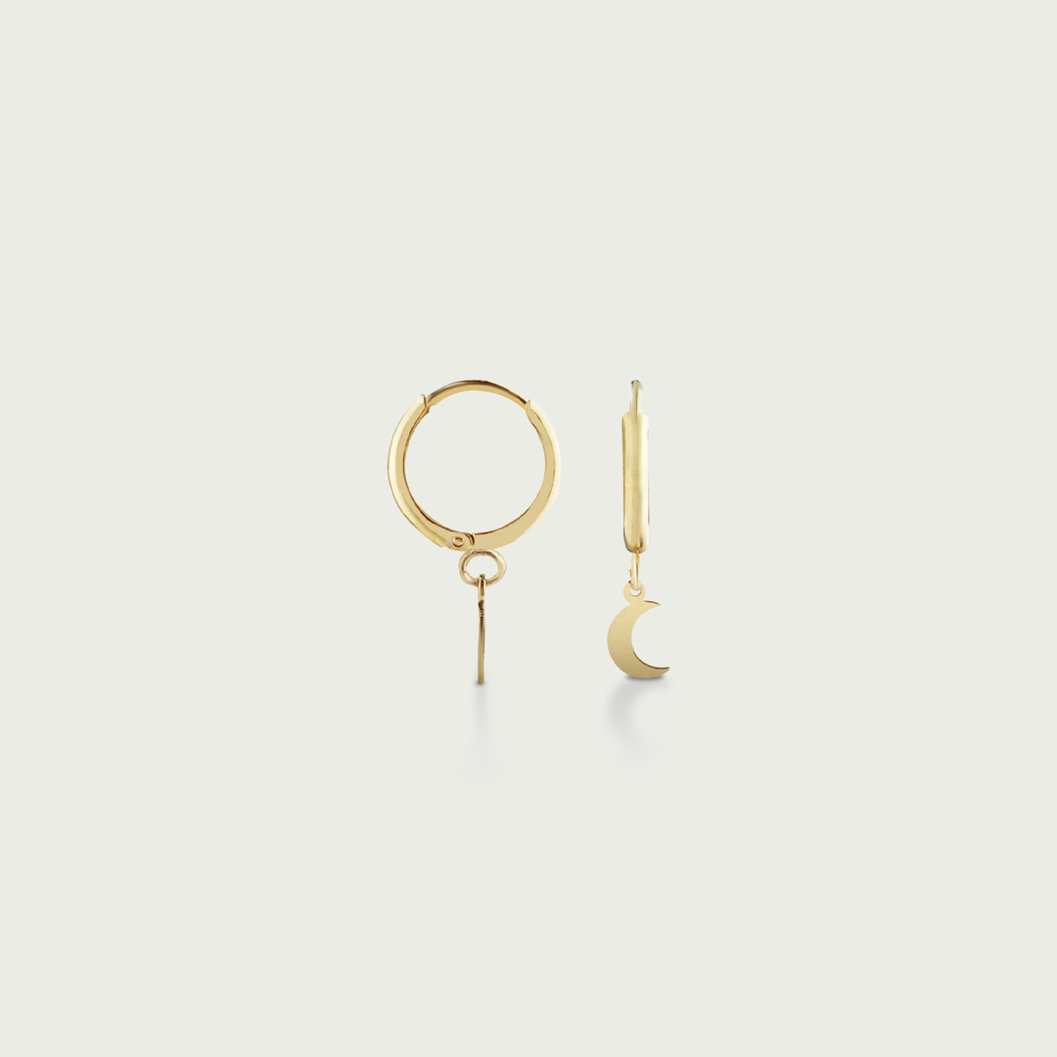 Over the Moon Gold Hoop Earrings