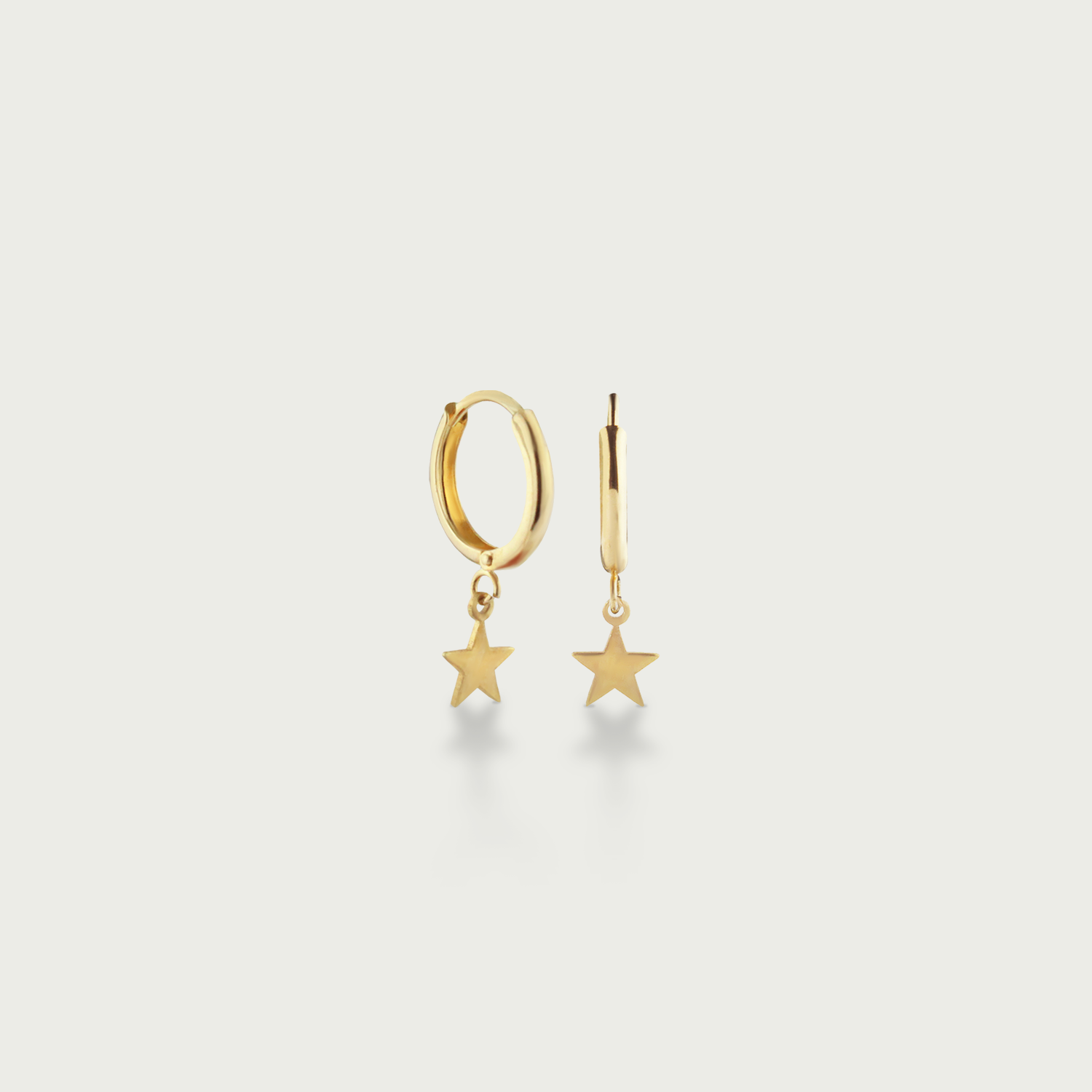 Over the Stars Gold Hoop Earrings