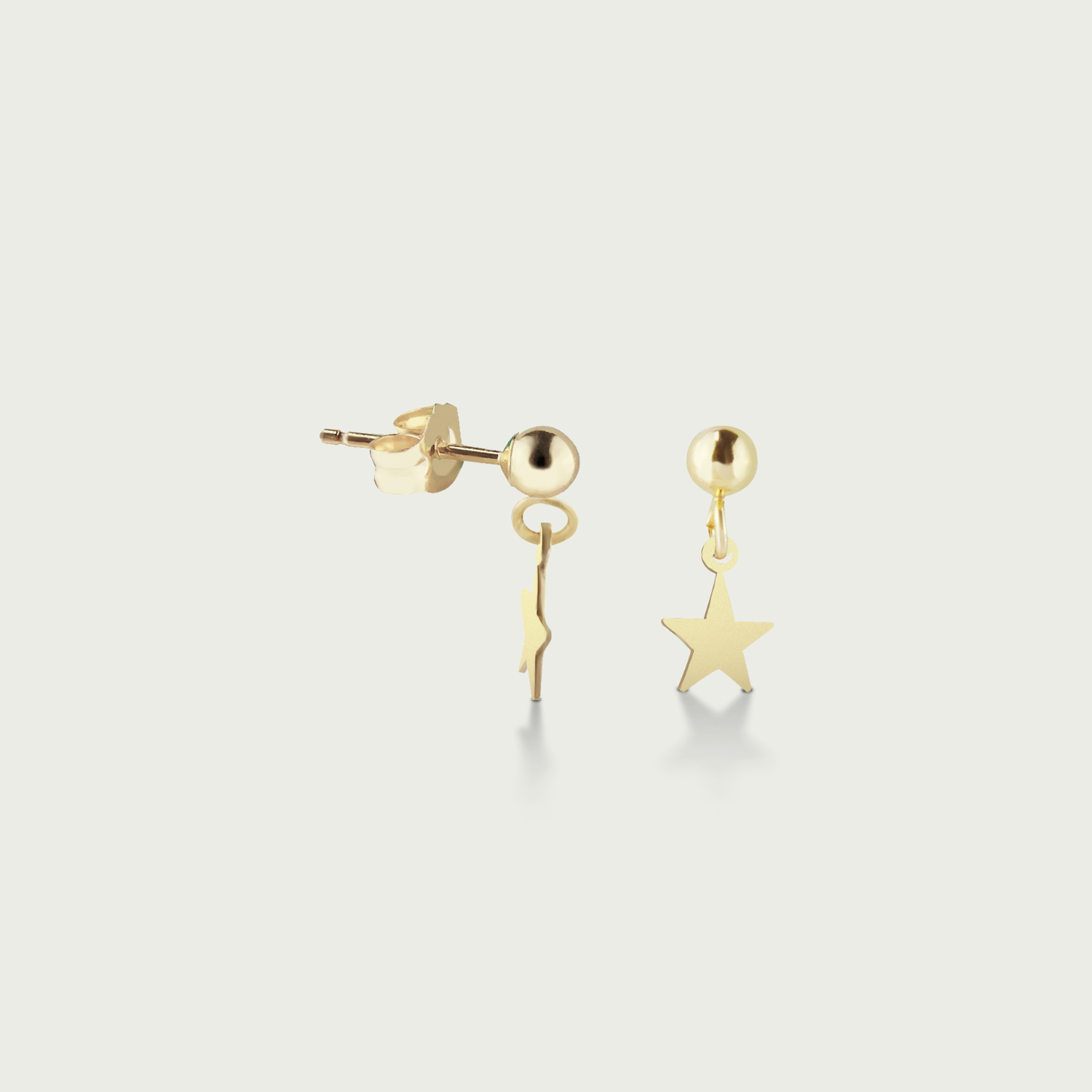 Chasing the Stars Gold Dangling Earrings