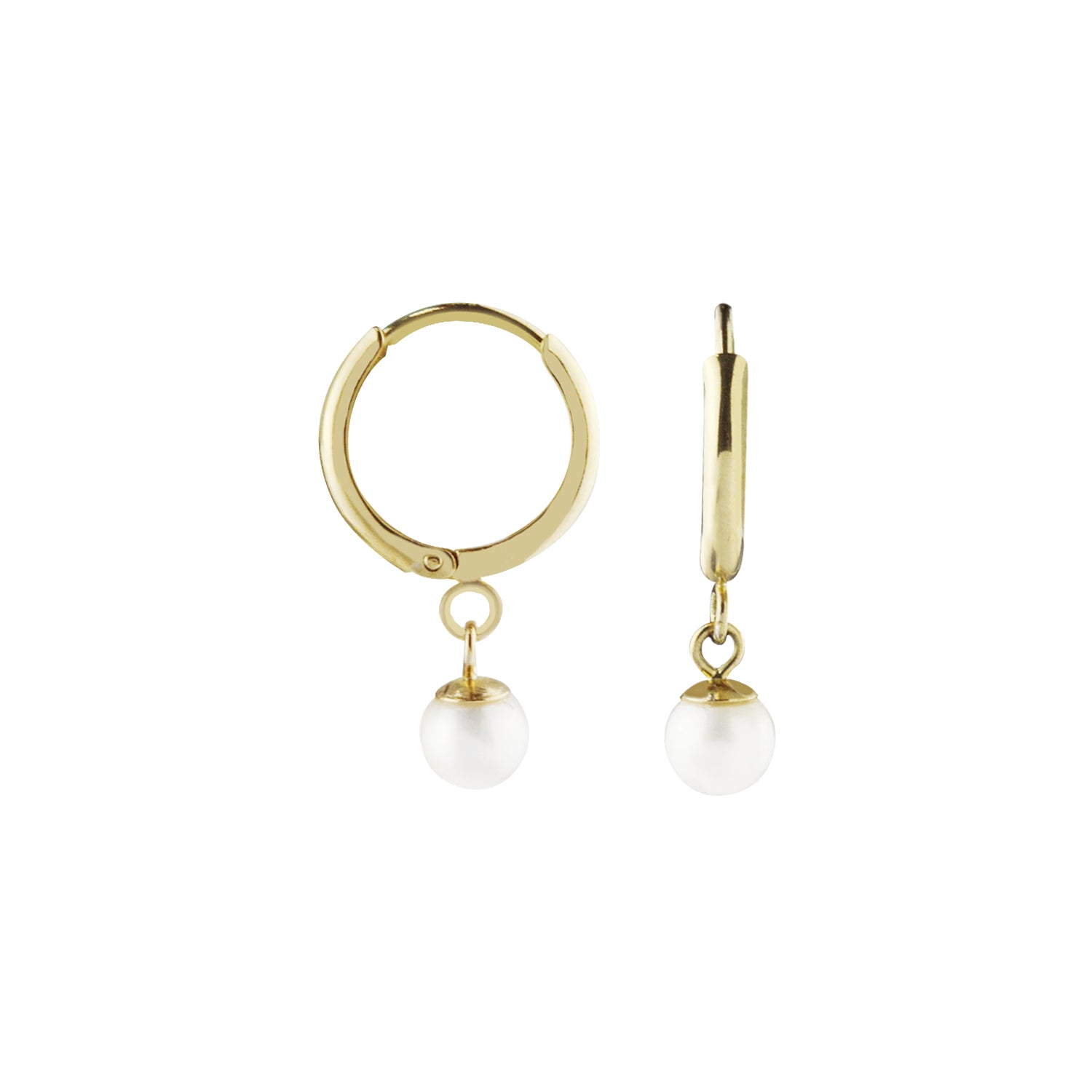 Sea Meets Sky Pearl Hoop Earrings