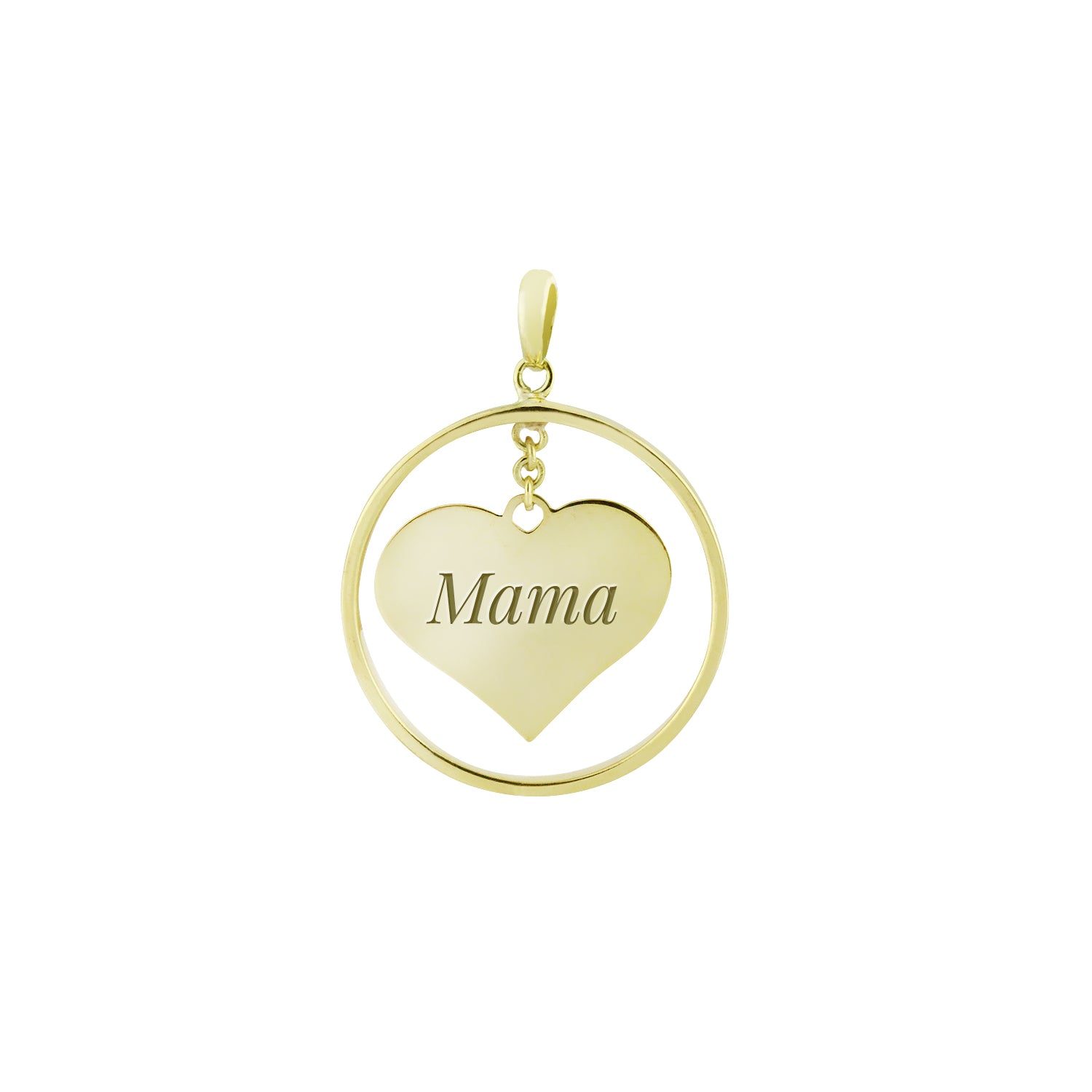 Swinging Heart Gold Pendant