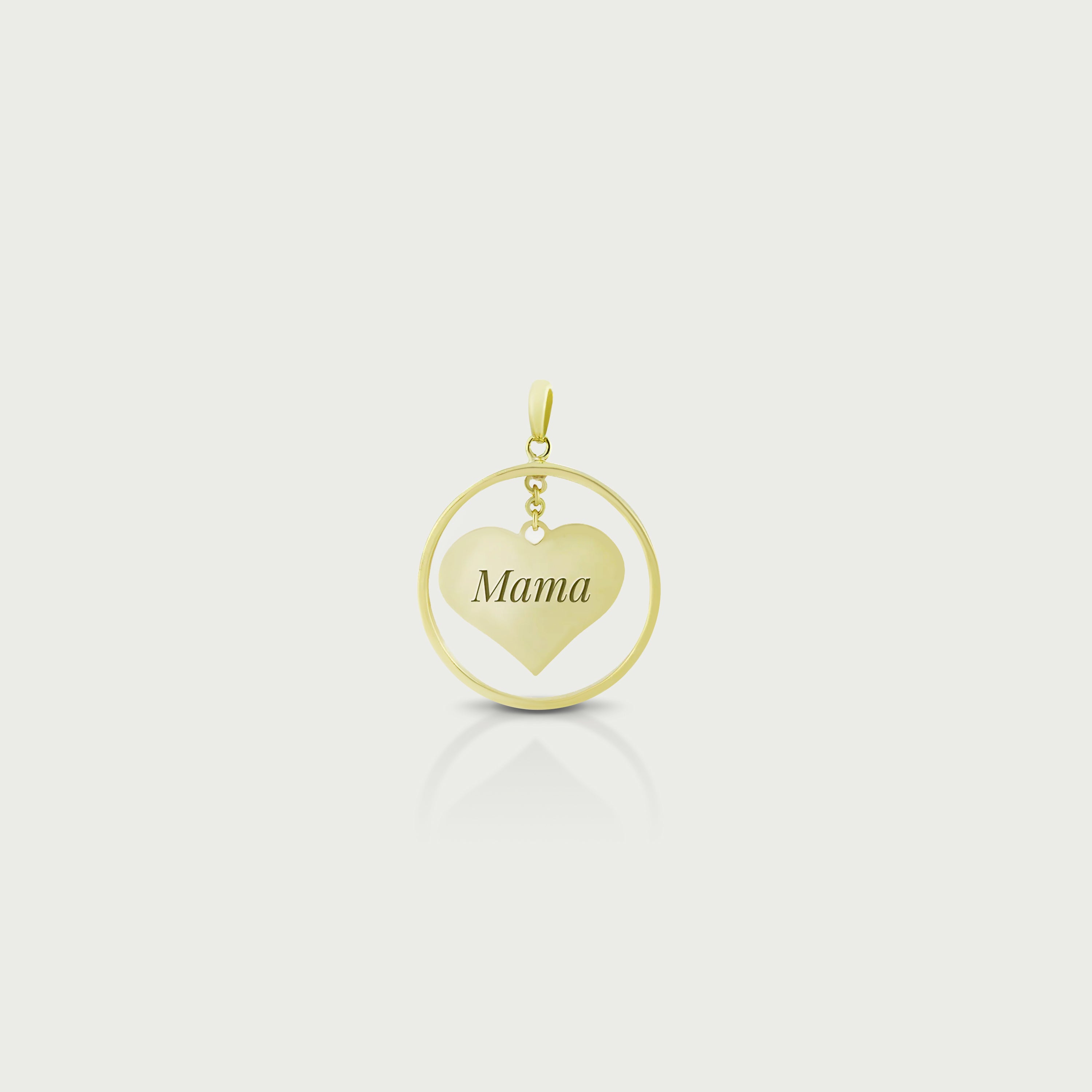 Swinging Heart Gold Pendant