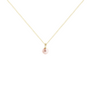 Tiny Solitary Pearl Serenade Necklace