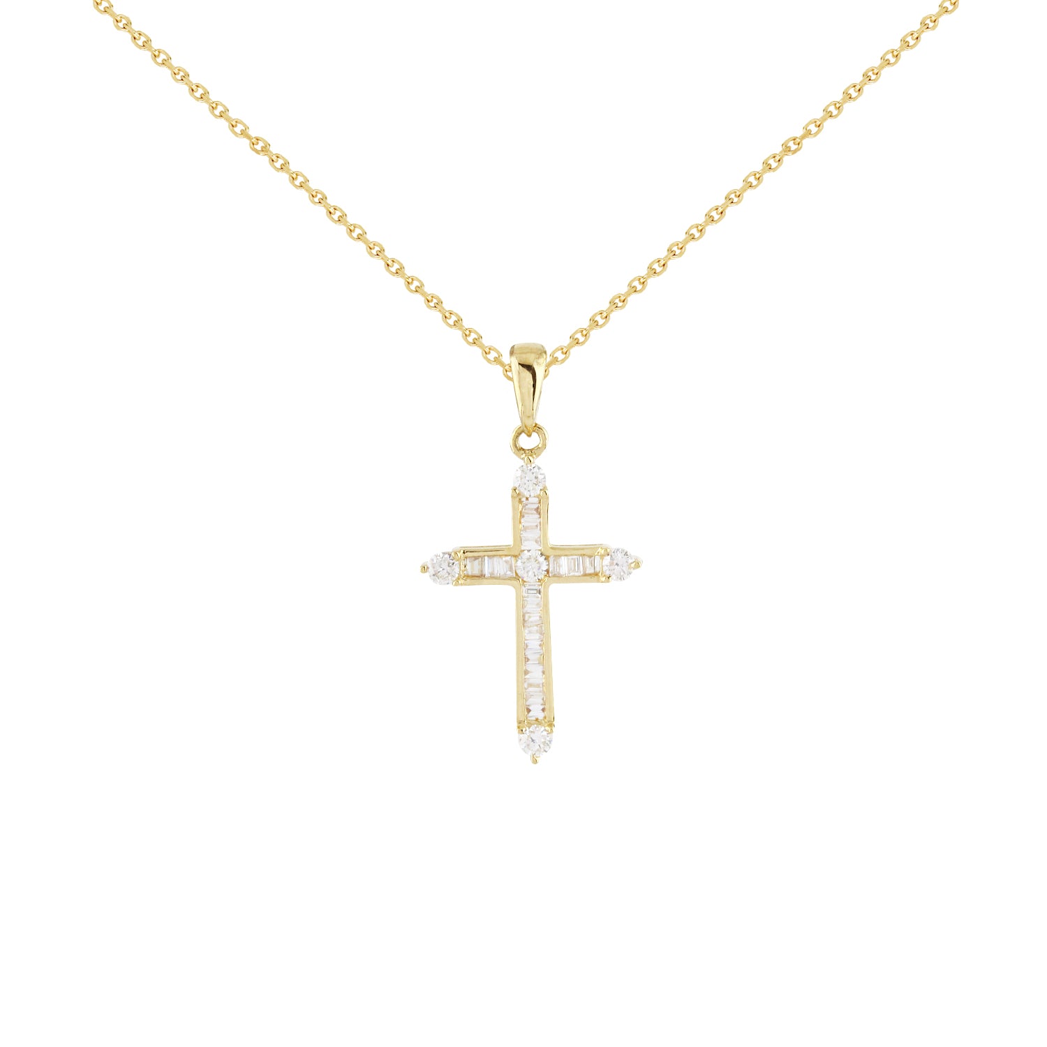 Serenity Shine Diamond Cross Necklace