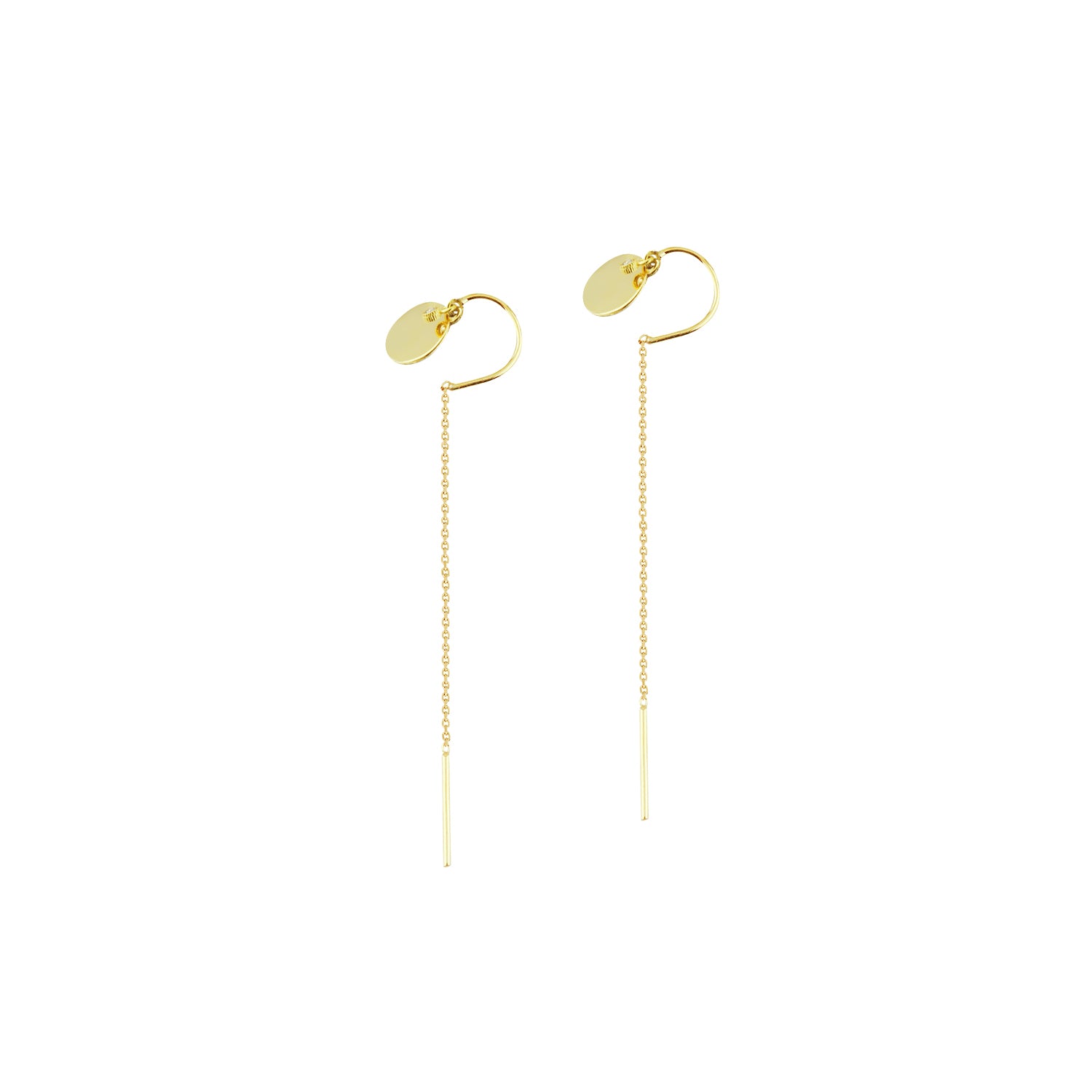 Petal Line Gold Stringer Earrings