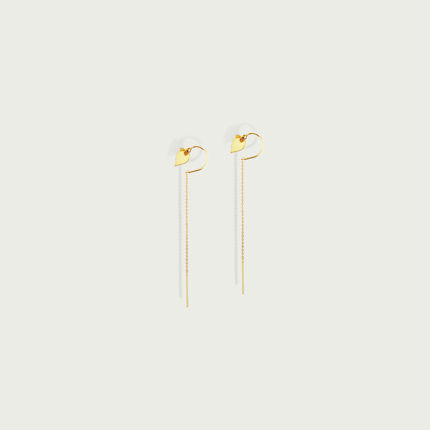 Petal Line Gold Stringer Earrings