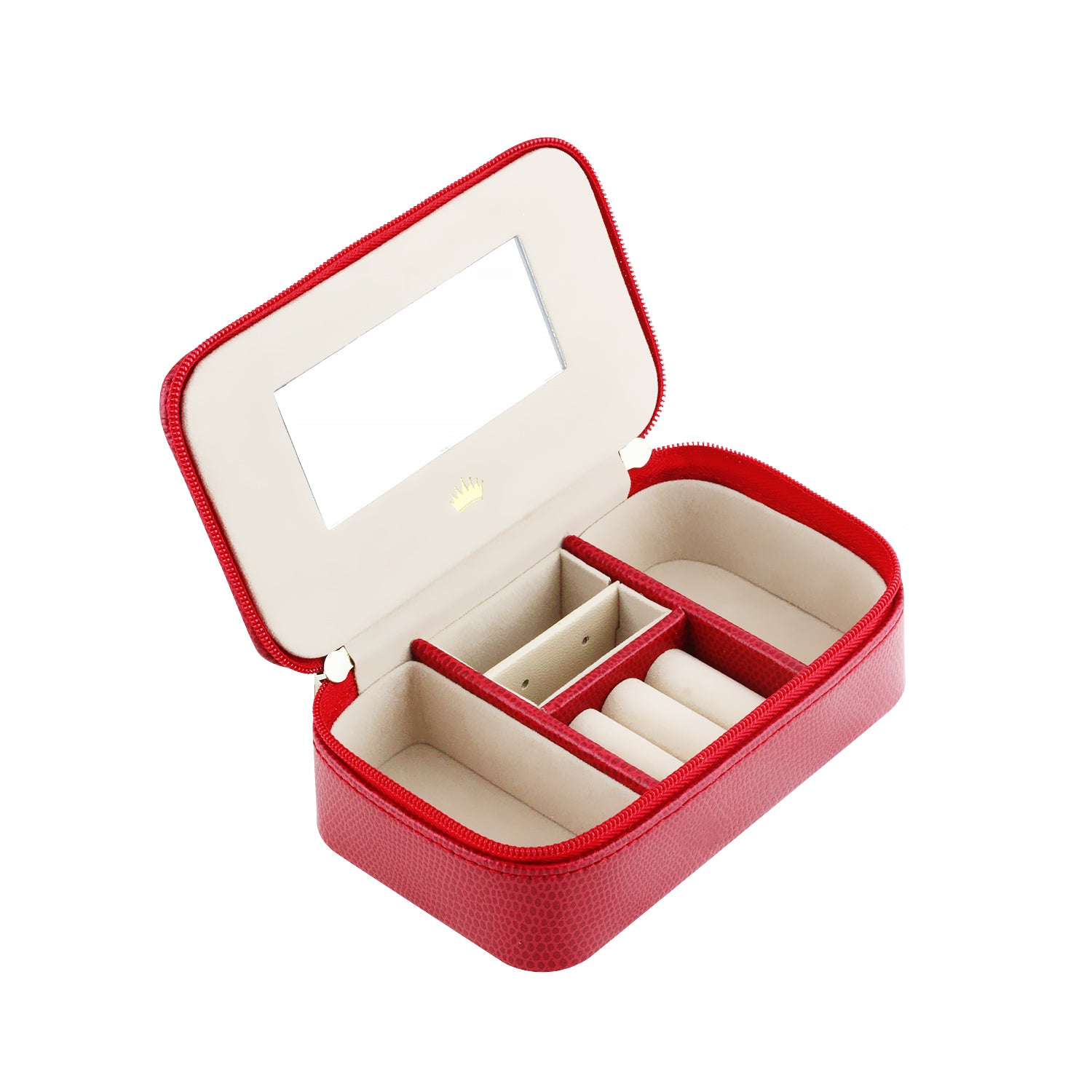 Royal Gem Leather Oval Jewelry Box