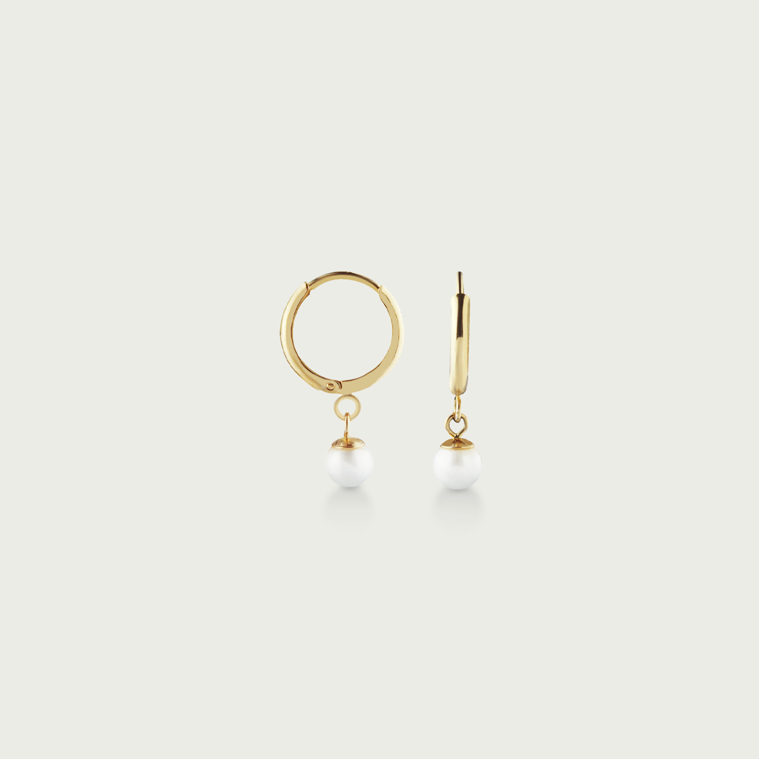 Sea Meets Sky Pearl Hoop Earrings