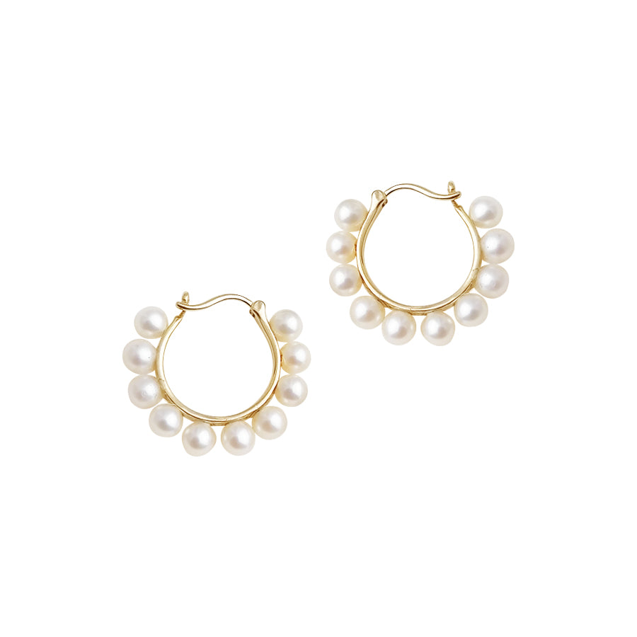 Sea Nymph Pearl Hoop Earrings