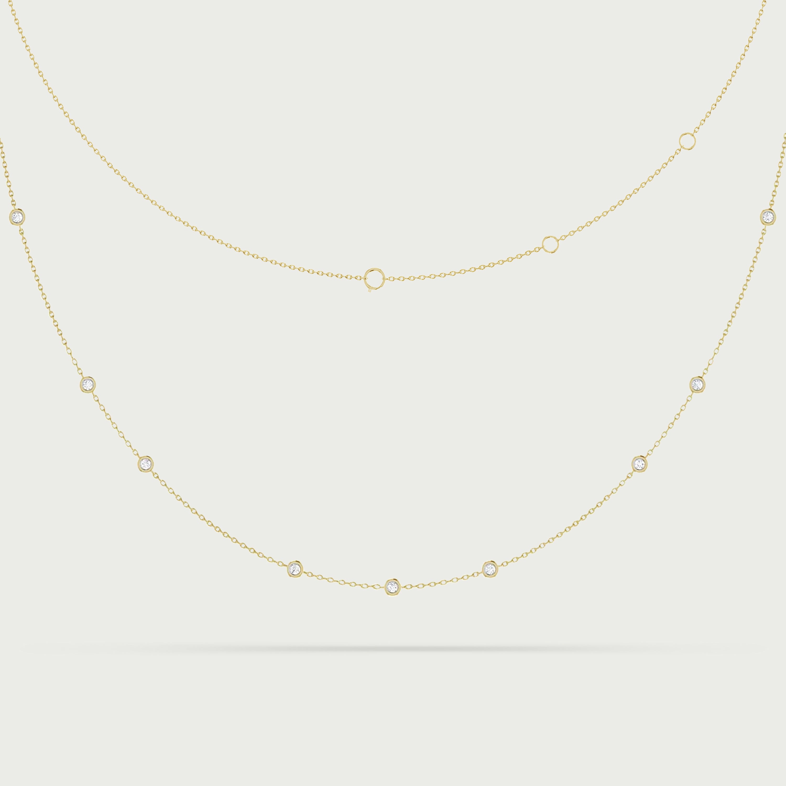 Orbit Bond Diamond Necklace