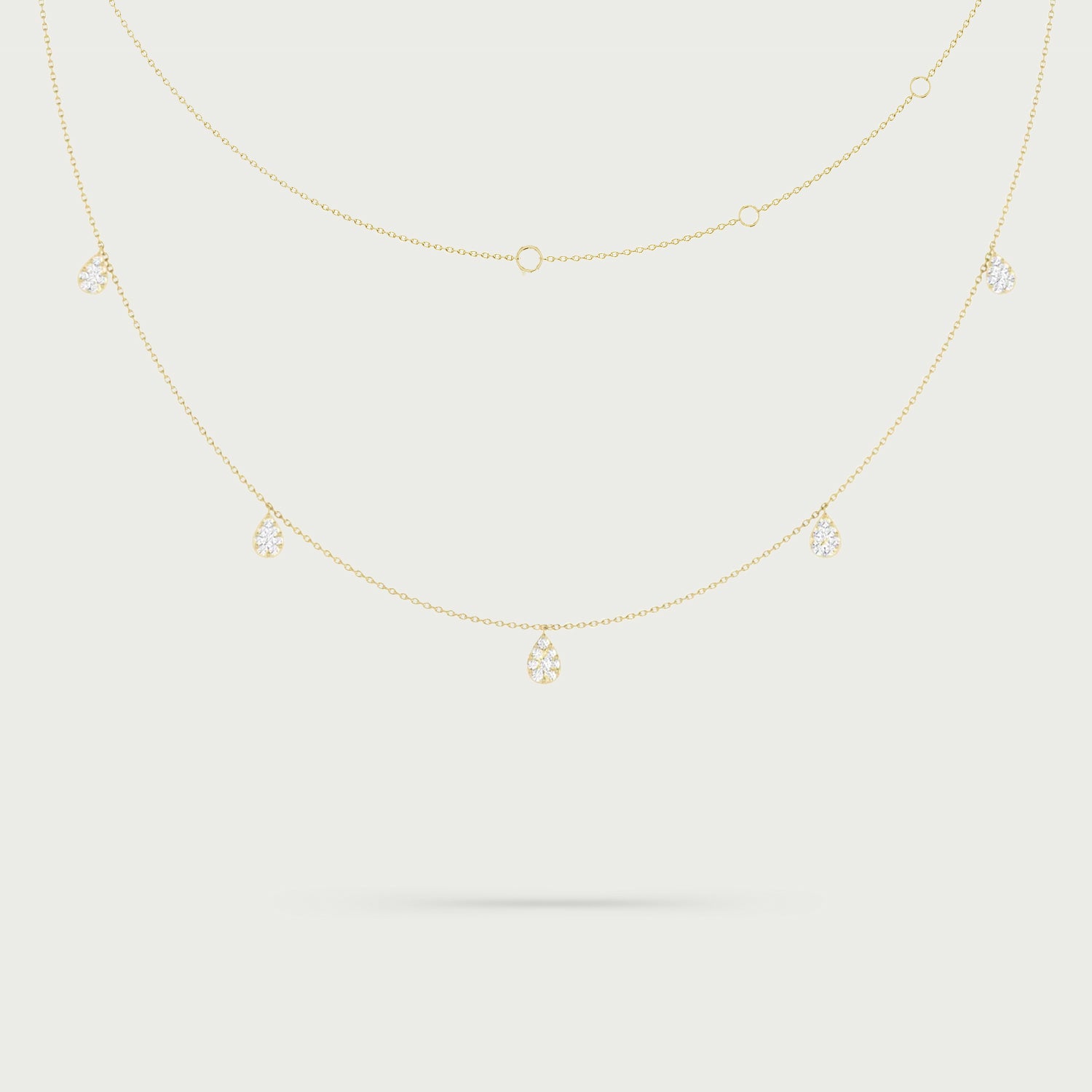 Droplets Charm Diamond Necklace