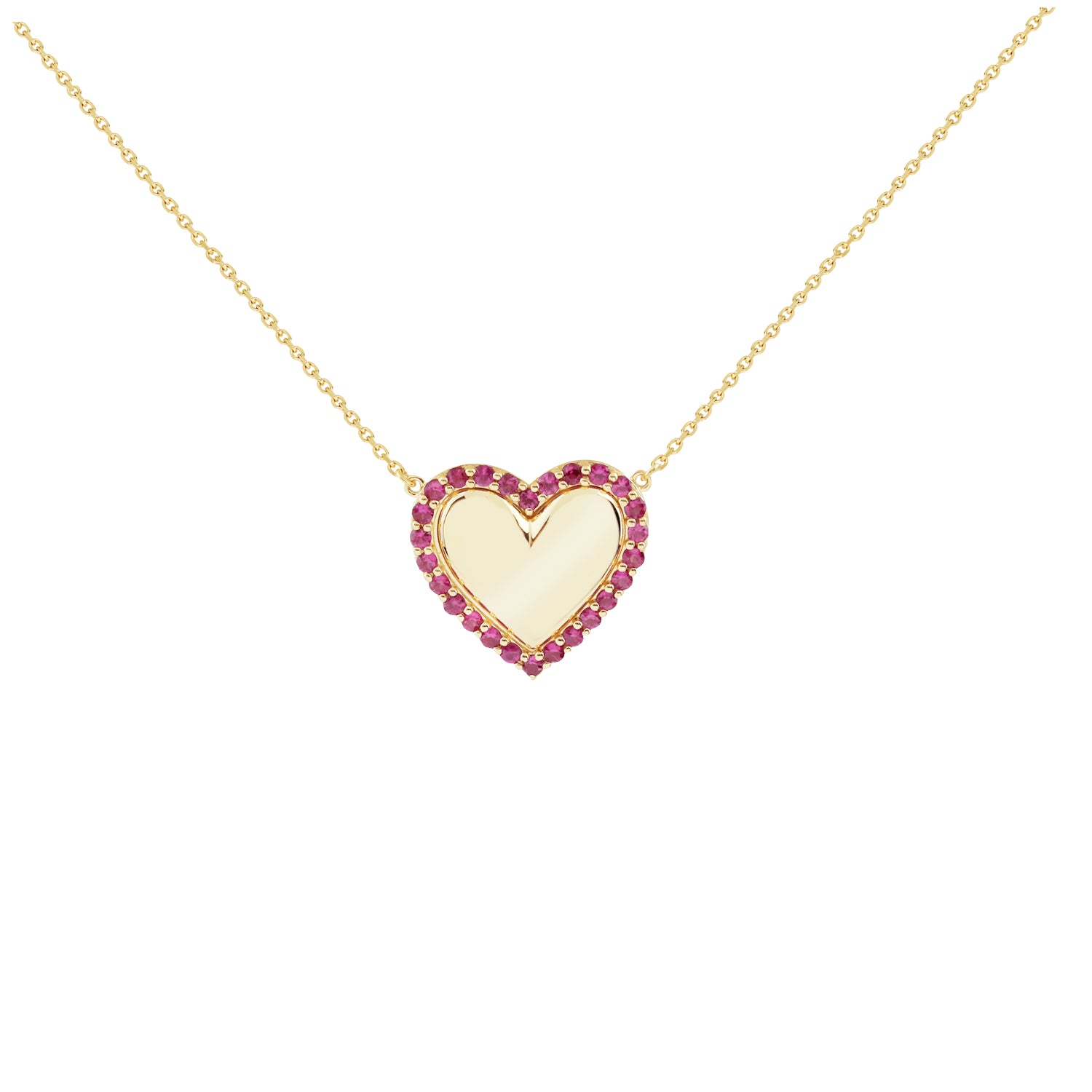 Blush Heart Pink Sapphire Necklace