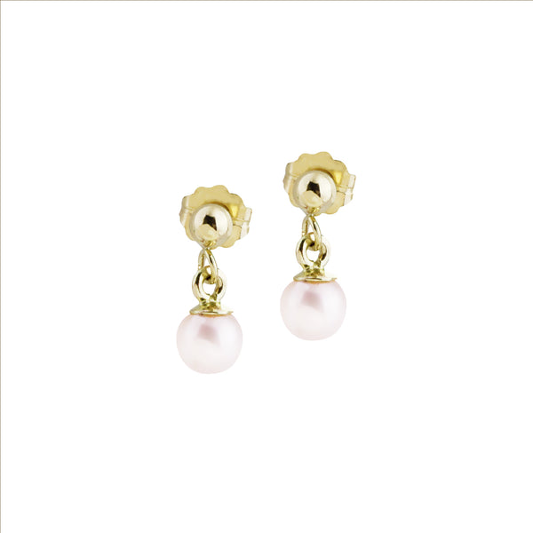 Peach Pearl Dangling Earrings