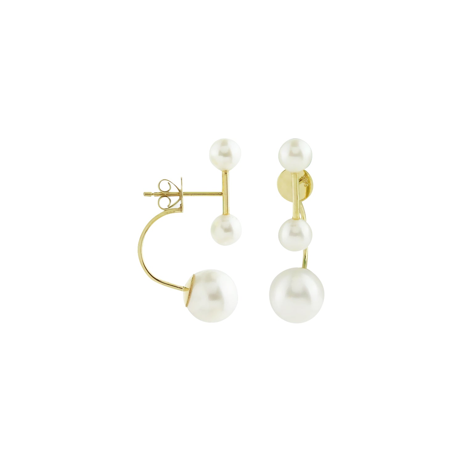 High TideThree Pearl Earrings