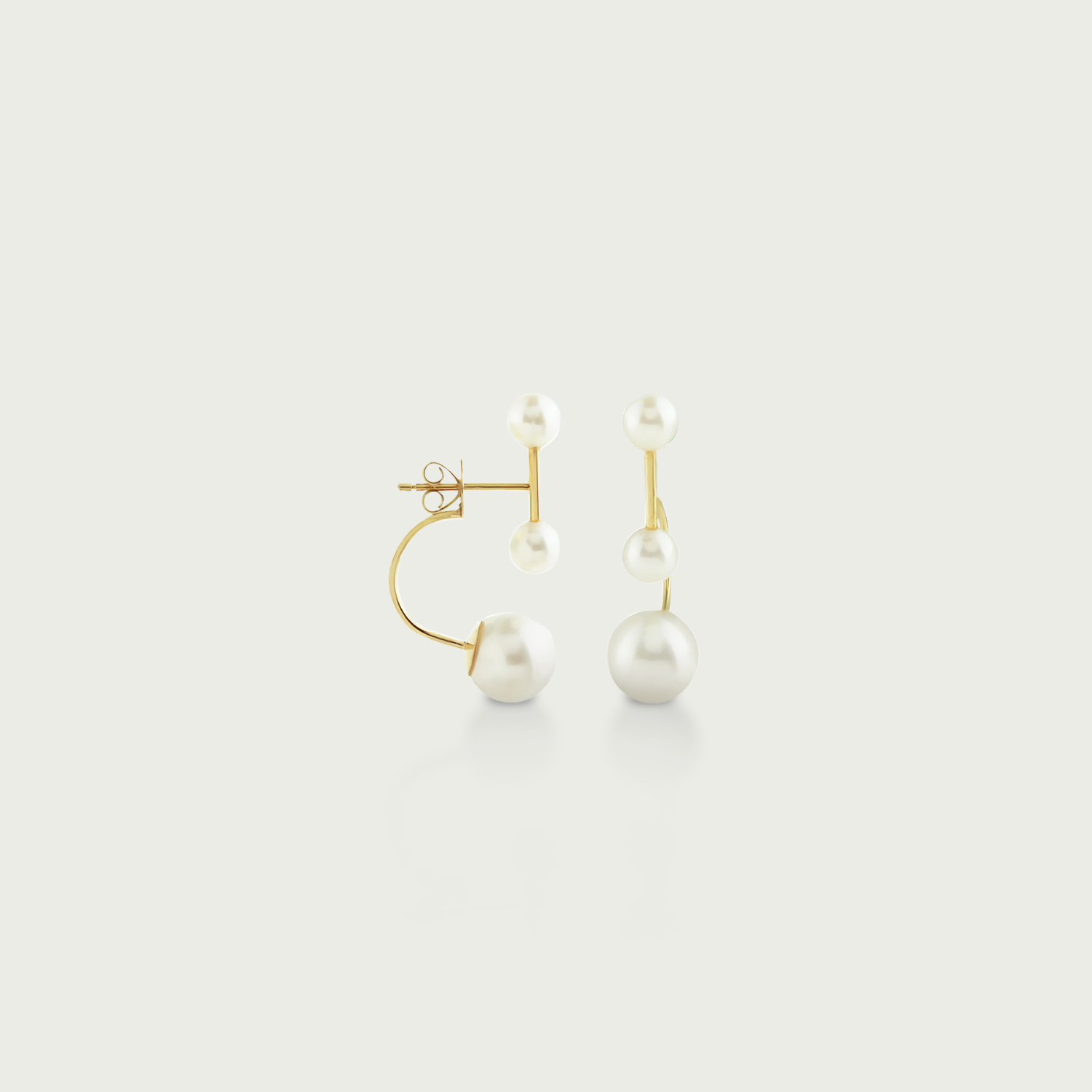 High TideThree Pearl Earrings