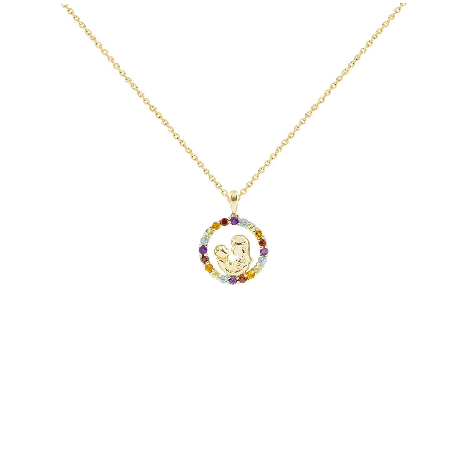 Mother & Child Multicolored Necklace