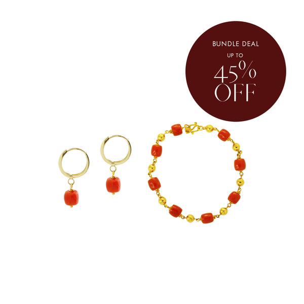 Bundle Deal: Lucky Find Hoop Earrings and Lucky Find Bracelet