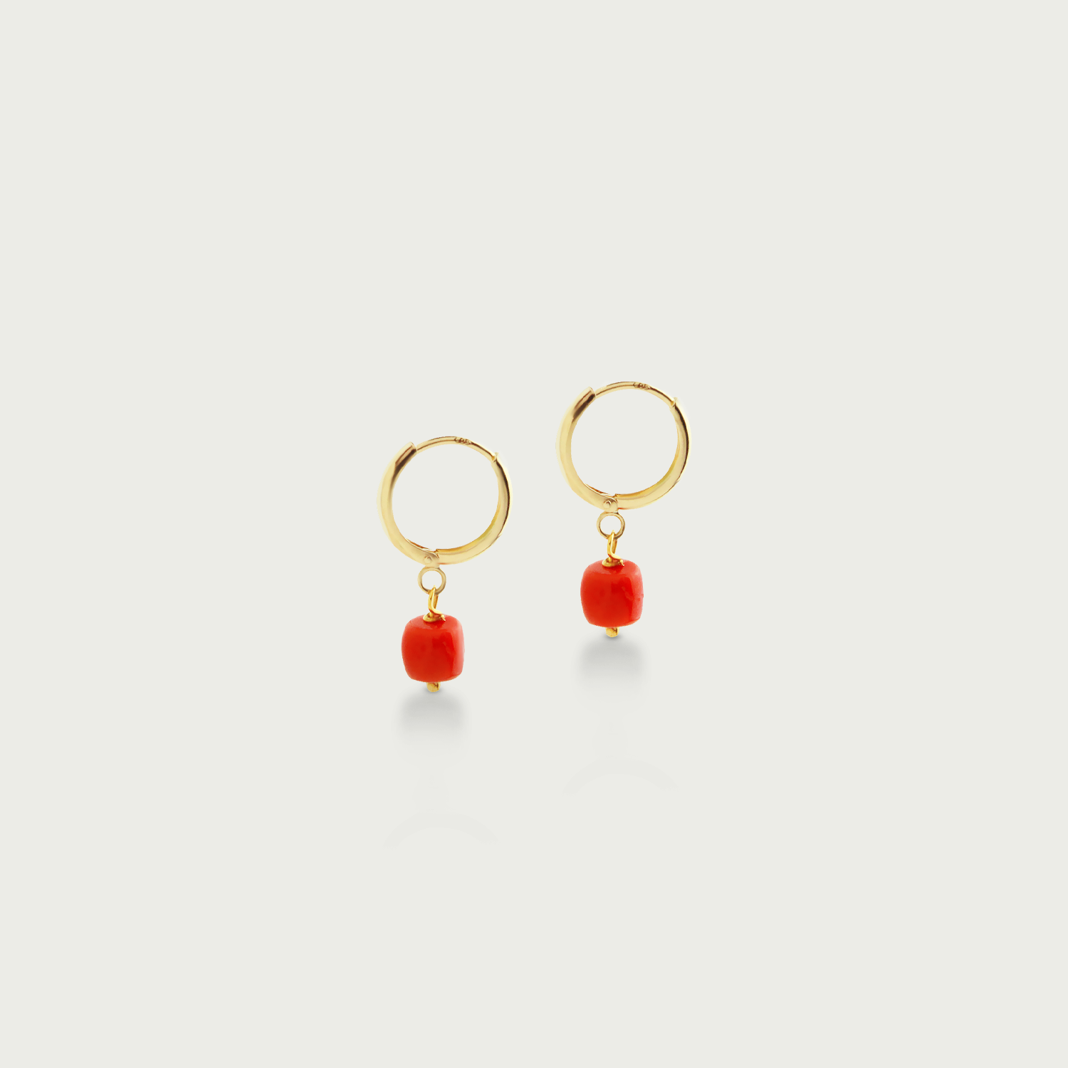 Pocket Charm Gold Hoop Earrings