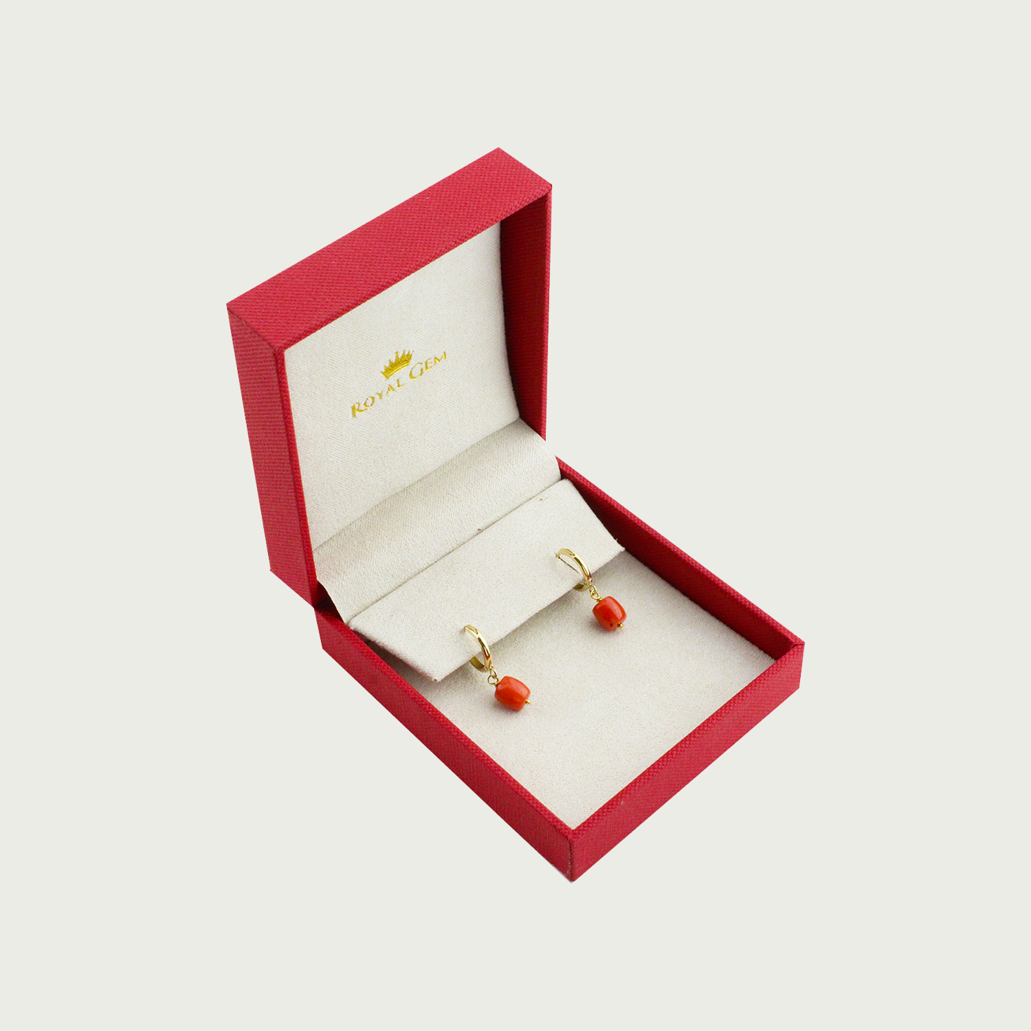 Pocket Charm Gold Hoop Earrings