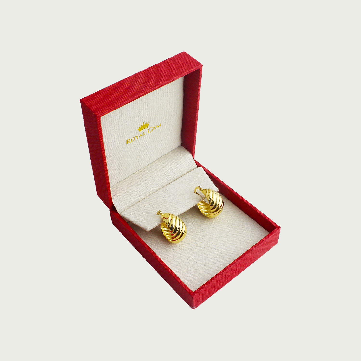 Never Be Late Gold Hoop Earrings