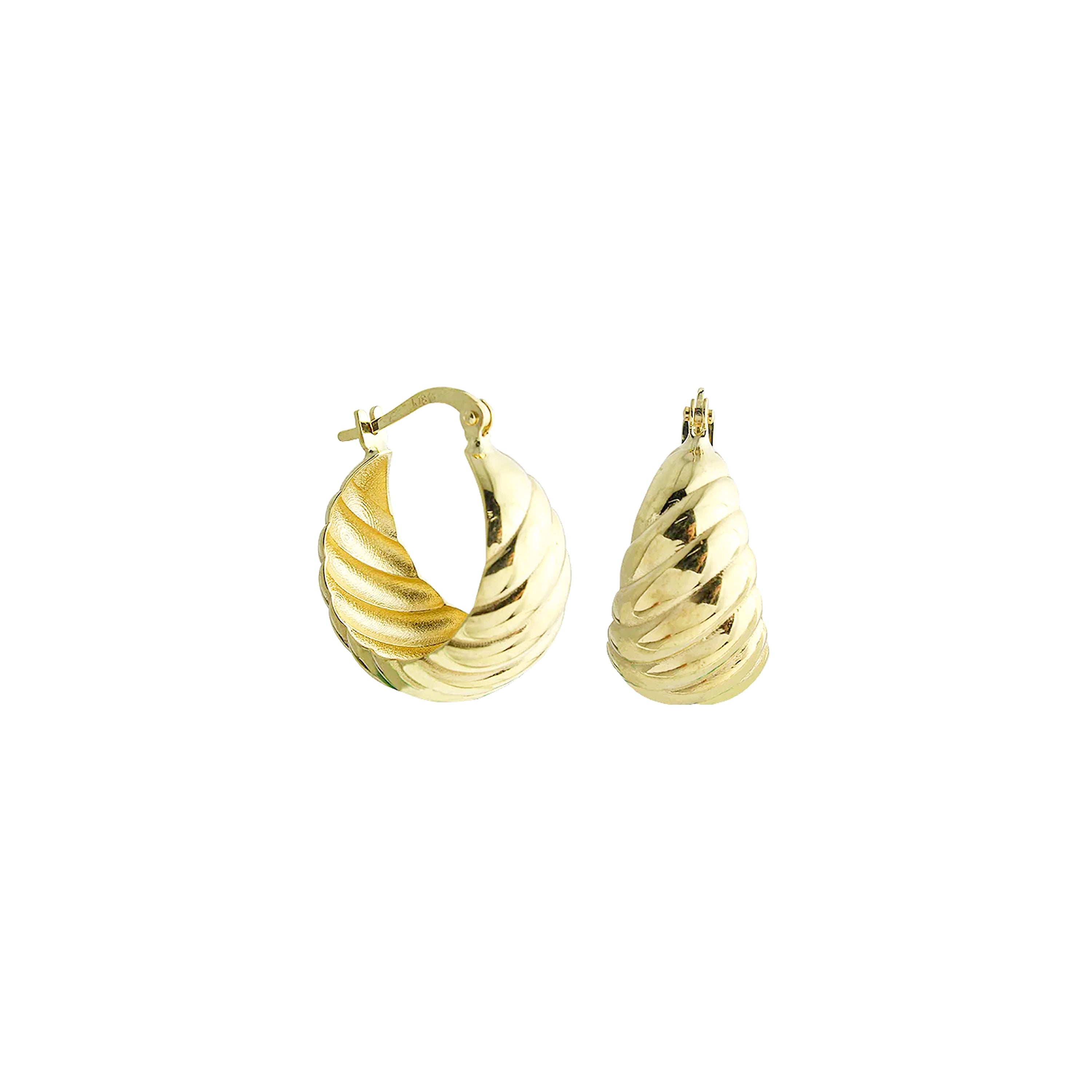 Never Be Late Gold Hoop Earrings