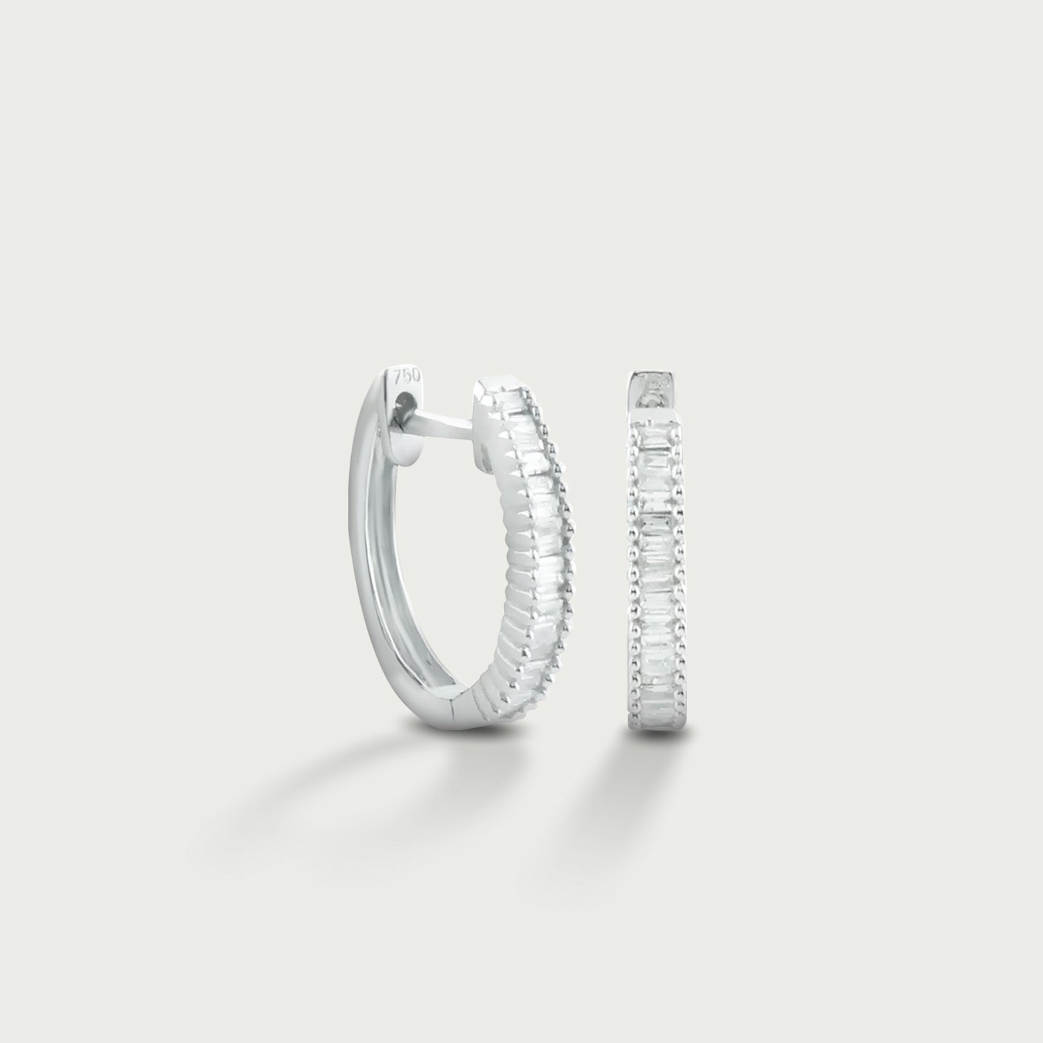 Dream and Believe Diamond Hoop Earrings