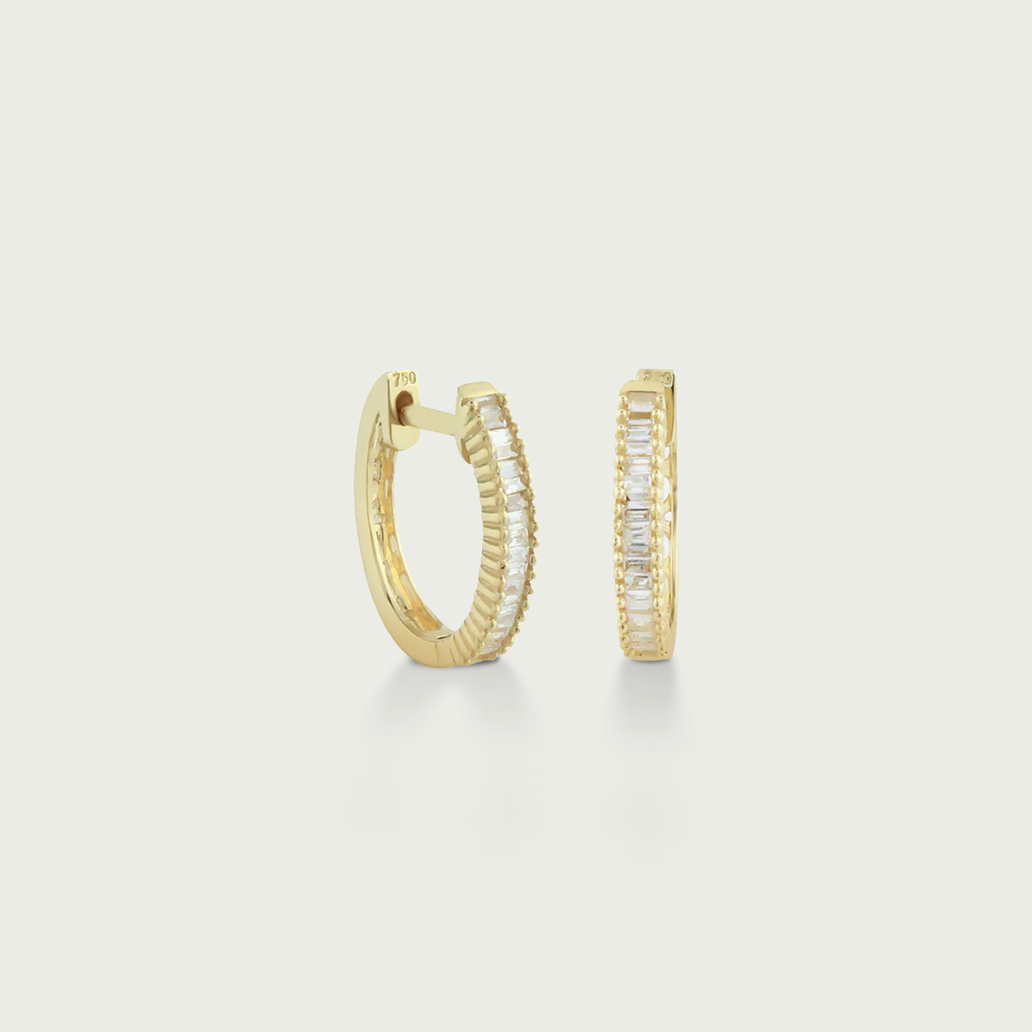 Dream and Believe Diamond Hoop Earrings