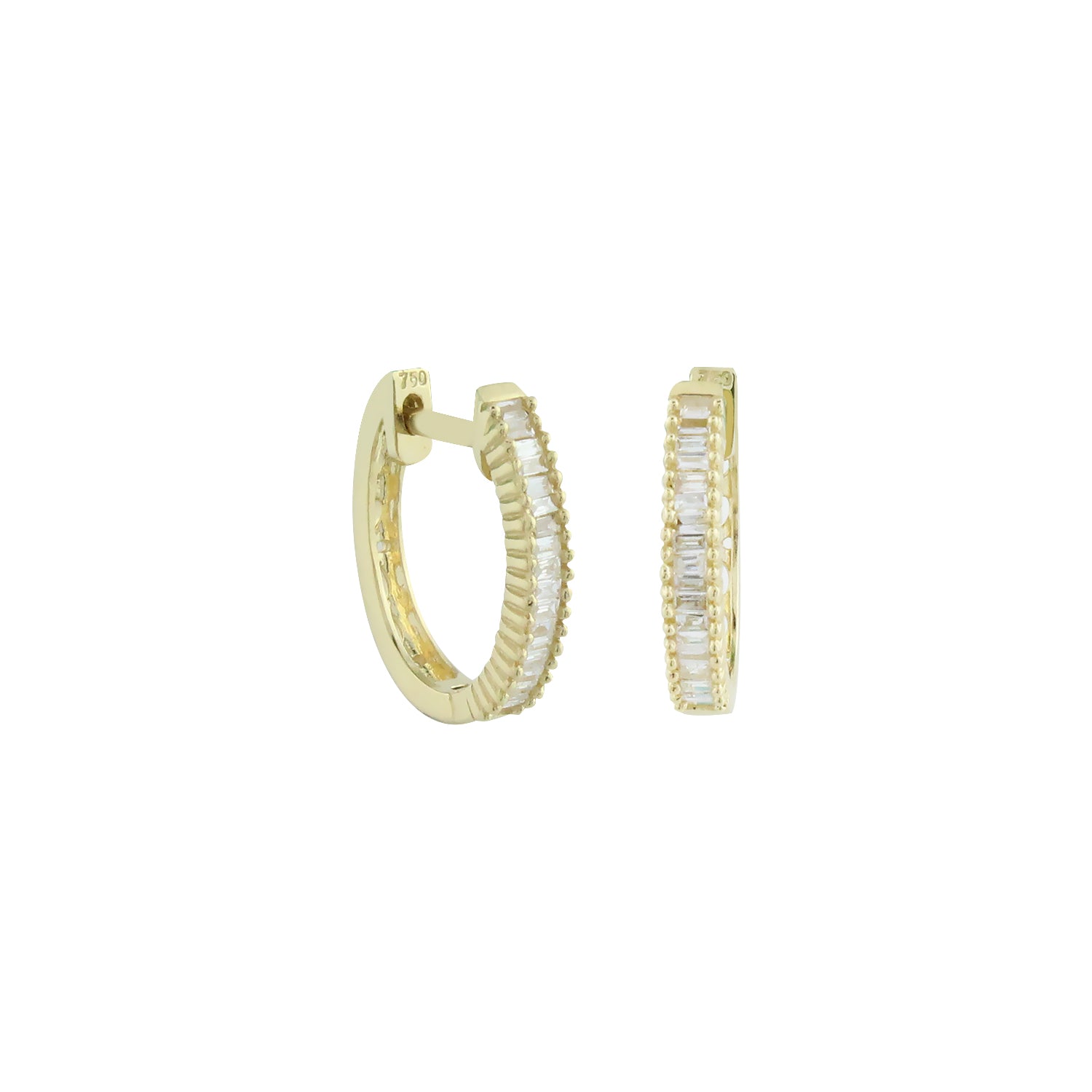 Dream and Believe Diamond Hoop Earrings