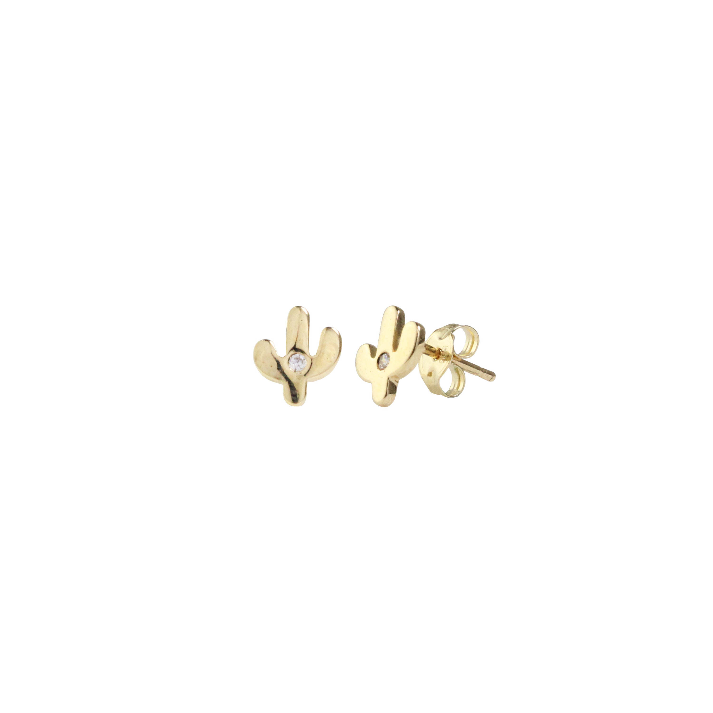 Prickle & Shine Gold Stud Earrings