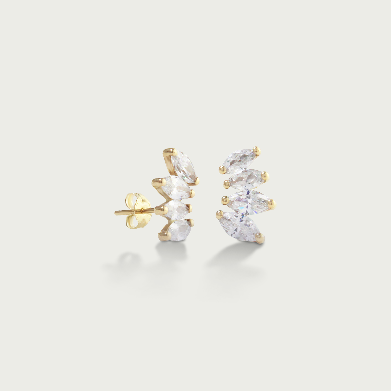 Living In A Fantasy Gold Crawler Earrings