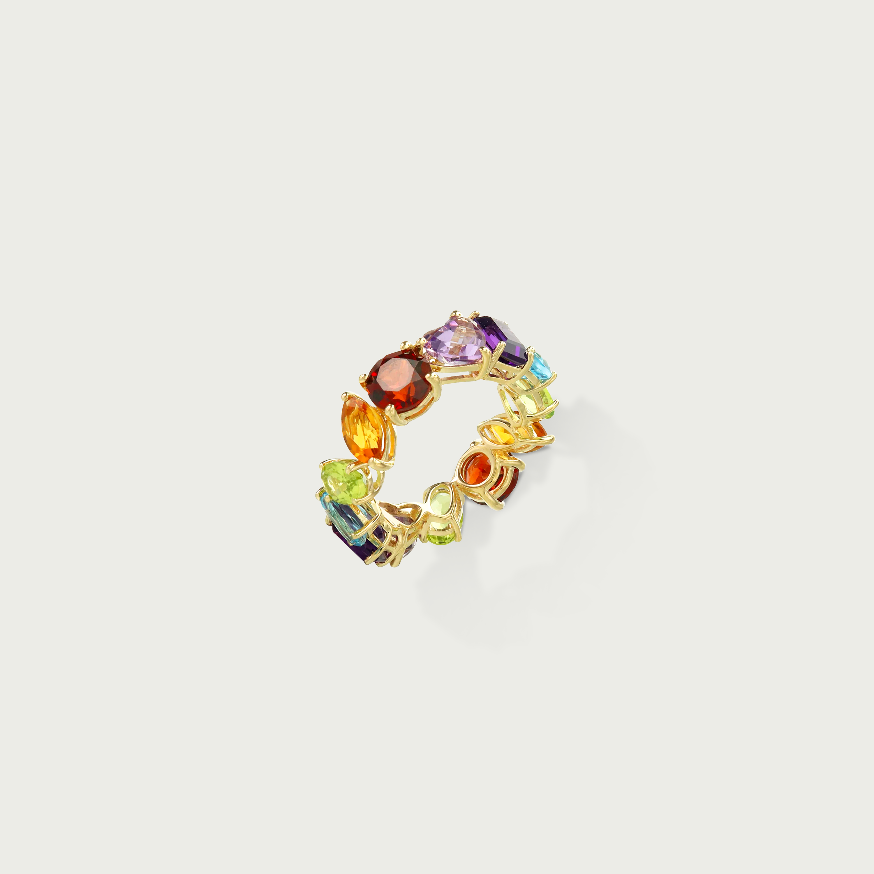 All I Need Multi-Shaped Gemstones Eternity Ring