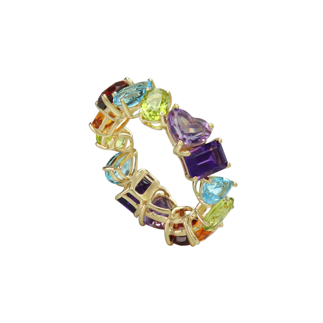 All I Need Multi-Shaped Gemstones Eternity Ring