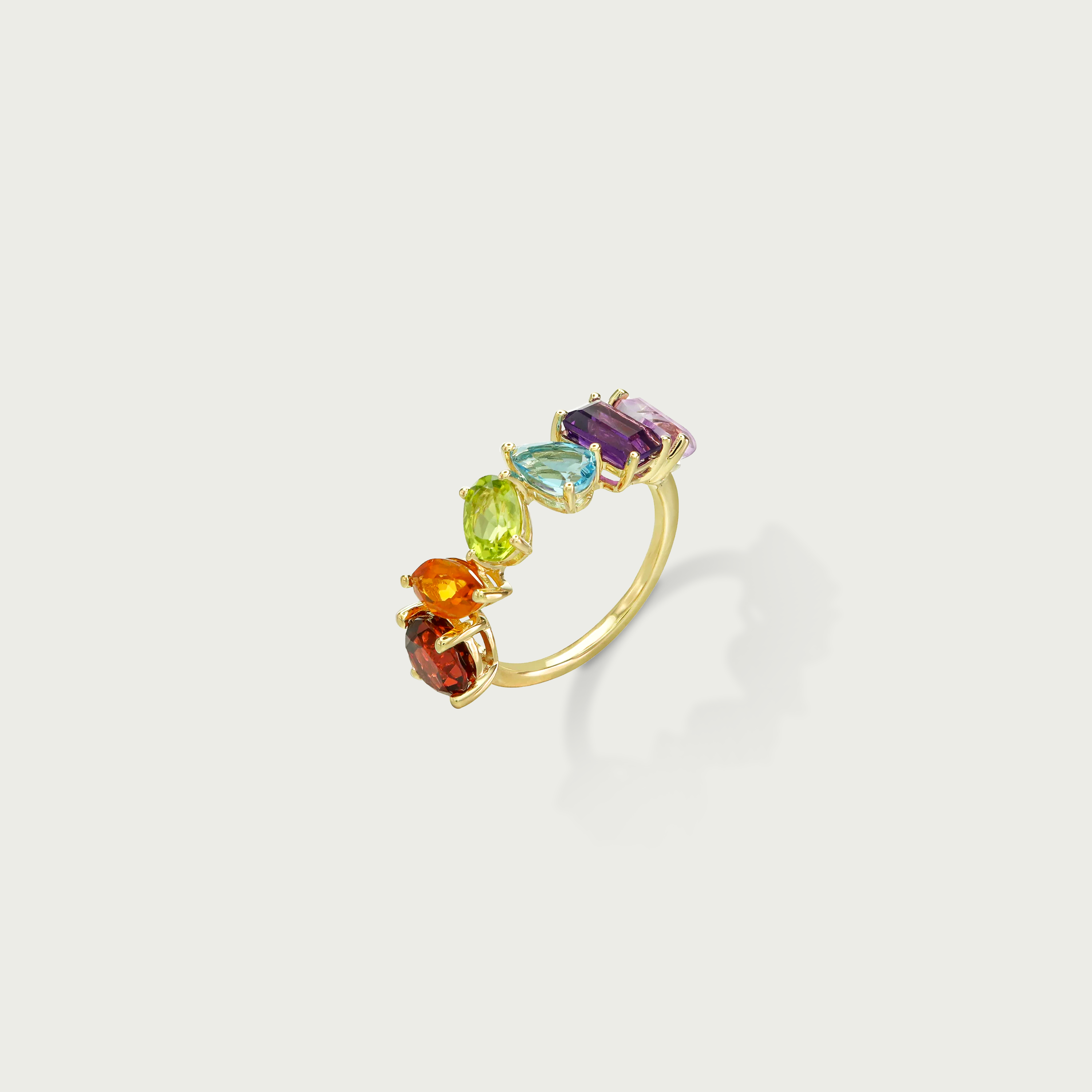All I Need Multi-Shaped Half Gemstones Eternity Ring