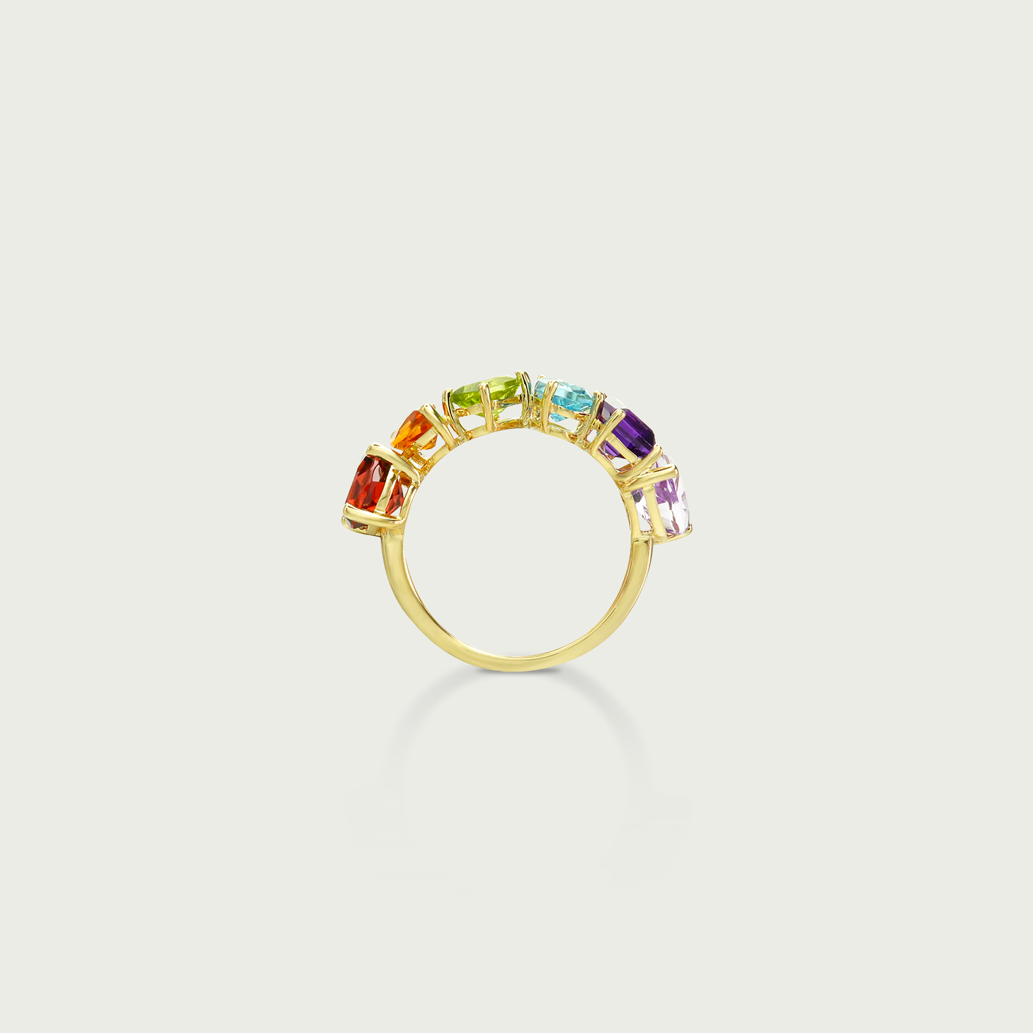 All I Need Multi-Shaped Half Gemstones Eternity Ring