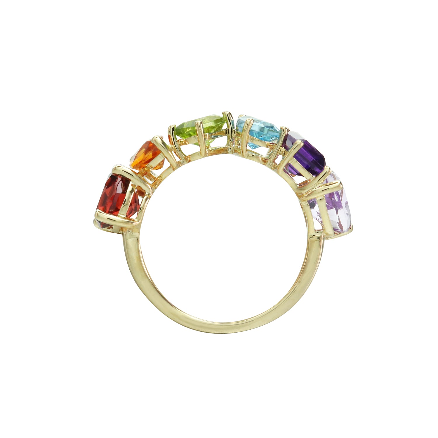 All I Need Multi-Shaped Half Gemstones Eternity Ring