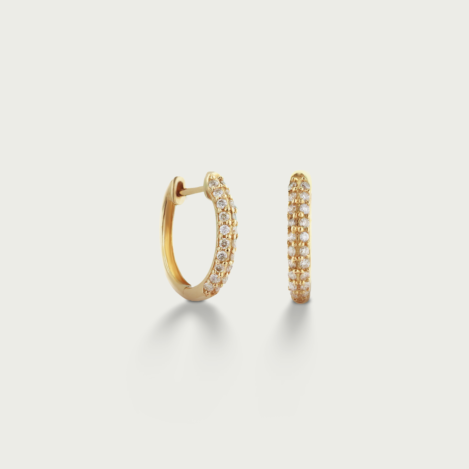 Sultry Cascade Flick Diamond Hoop Earrings