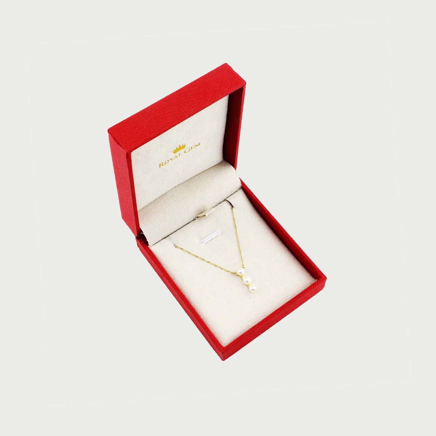 Trinity Charm Pearl Necklace