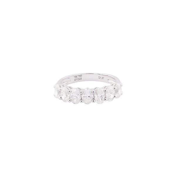 Oval-Shaped Diamond Half Eternity Ring