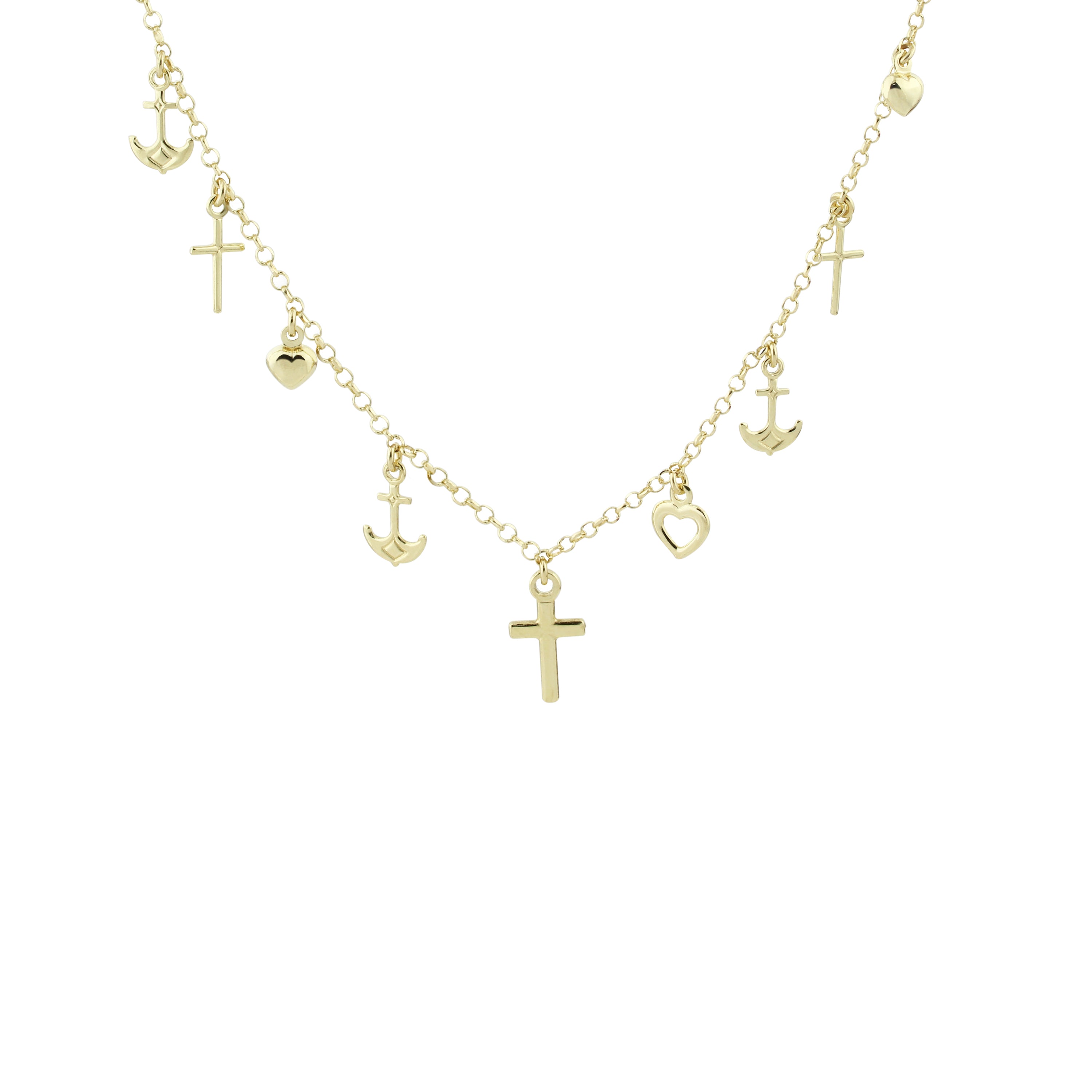 Divine Charms Gold Necklace