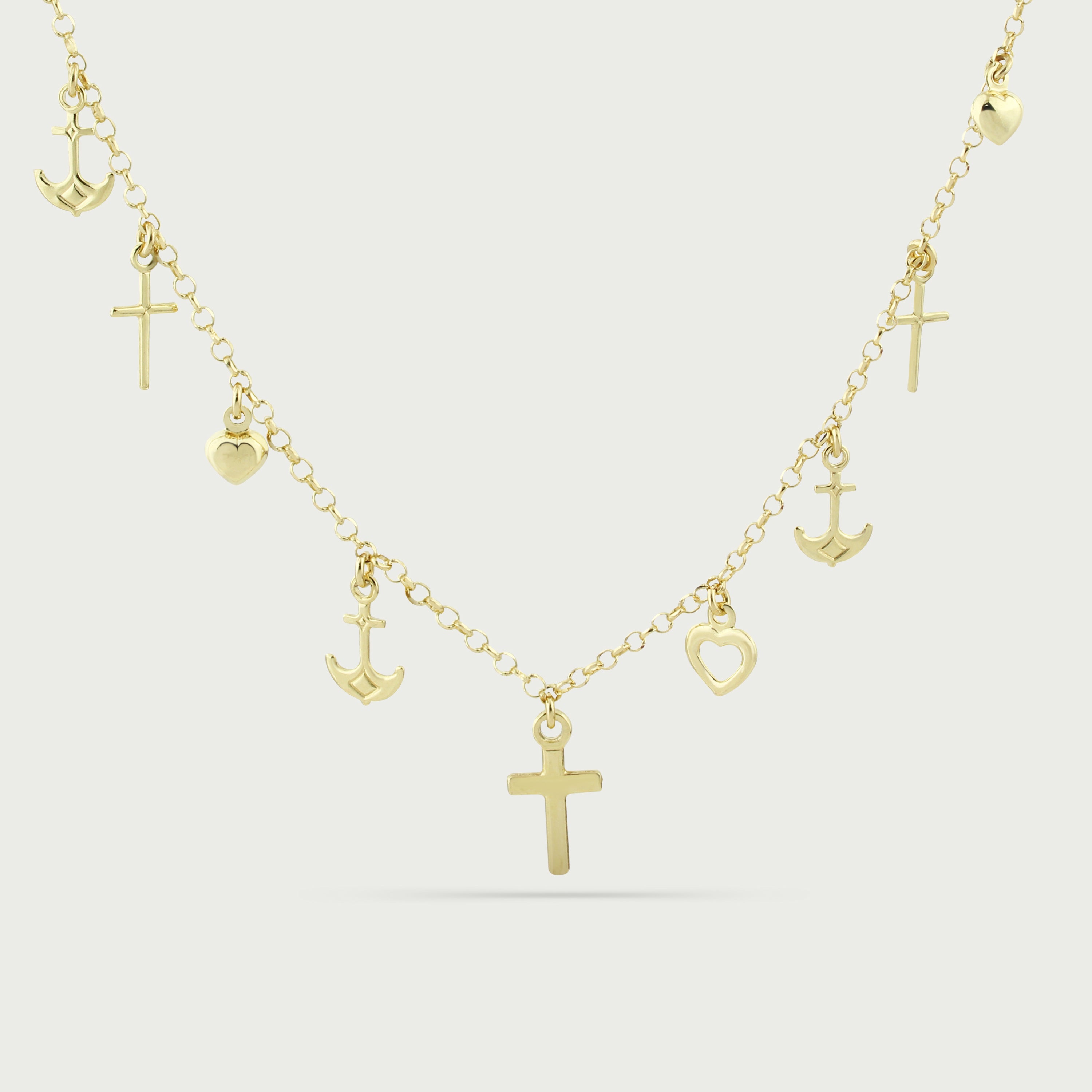 Divine Charms Gold Necklace
