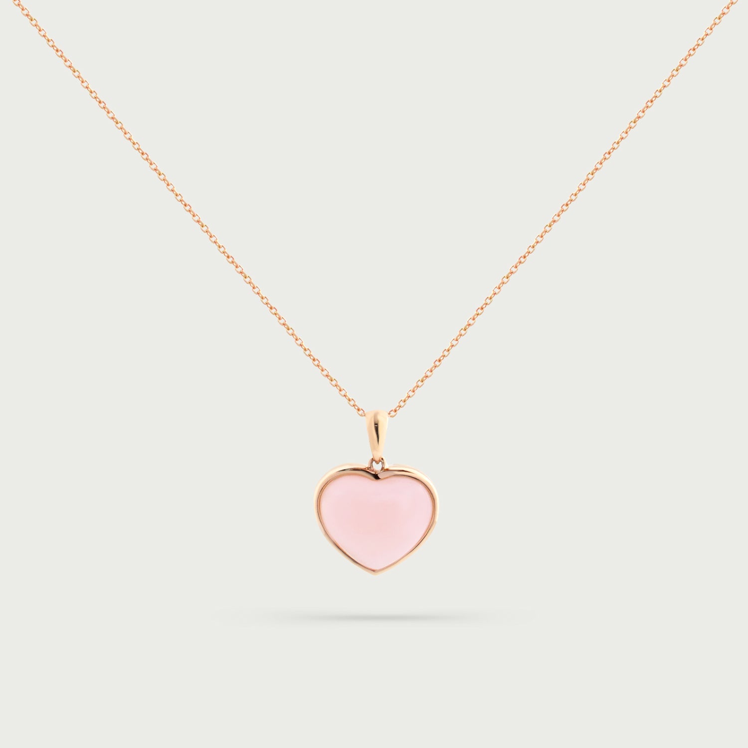 Tender Heart Pink Opal Necklace