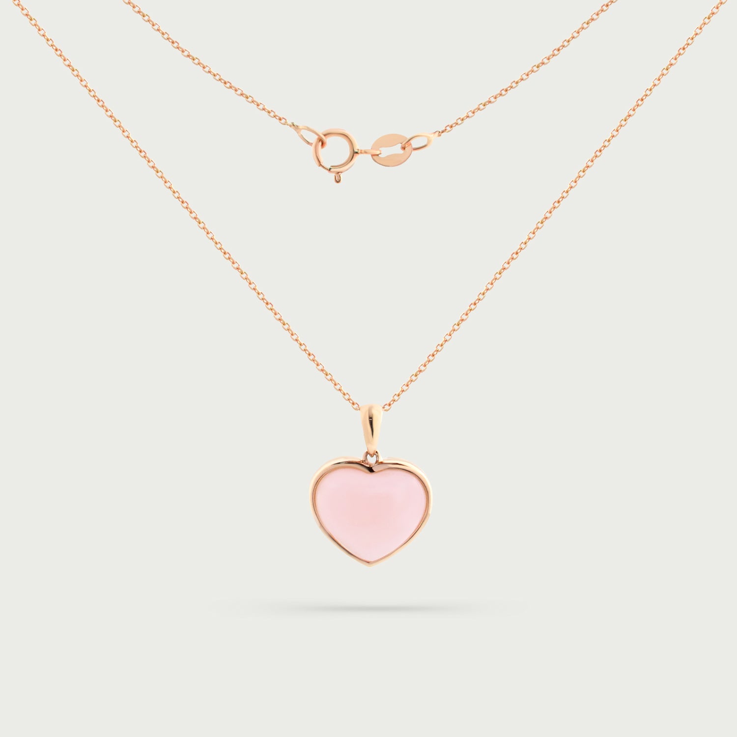 Tender Heart Pink Opal Necklace