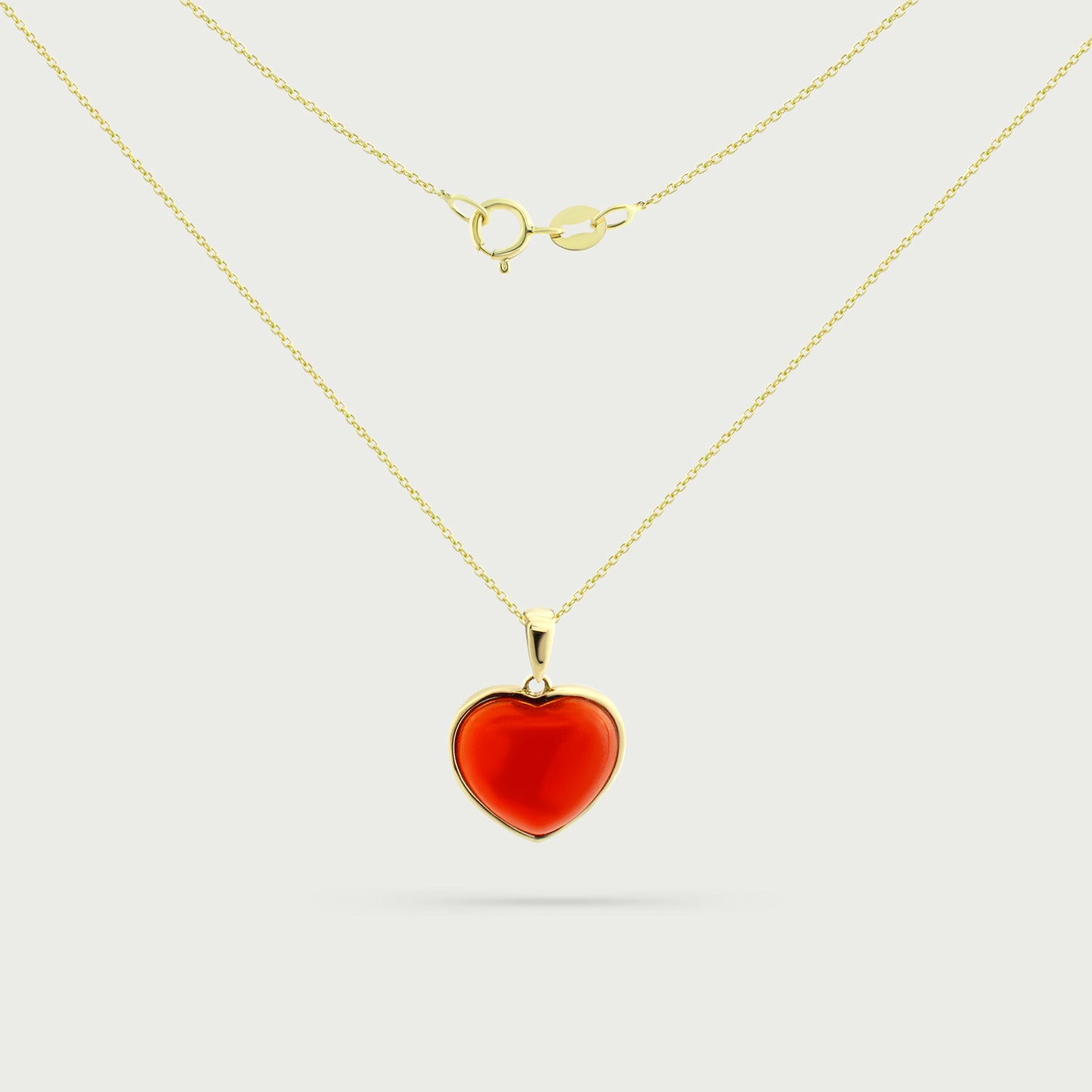 Tender Heart Red Agate Necklace
