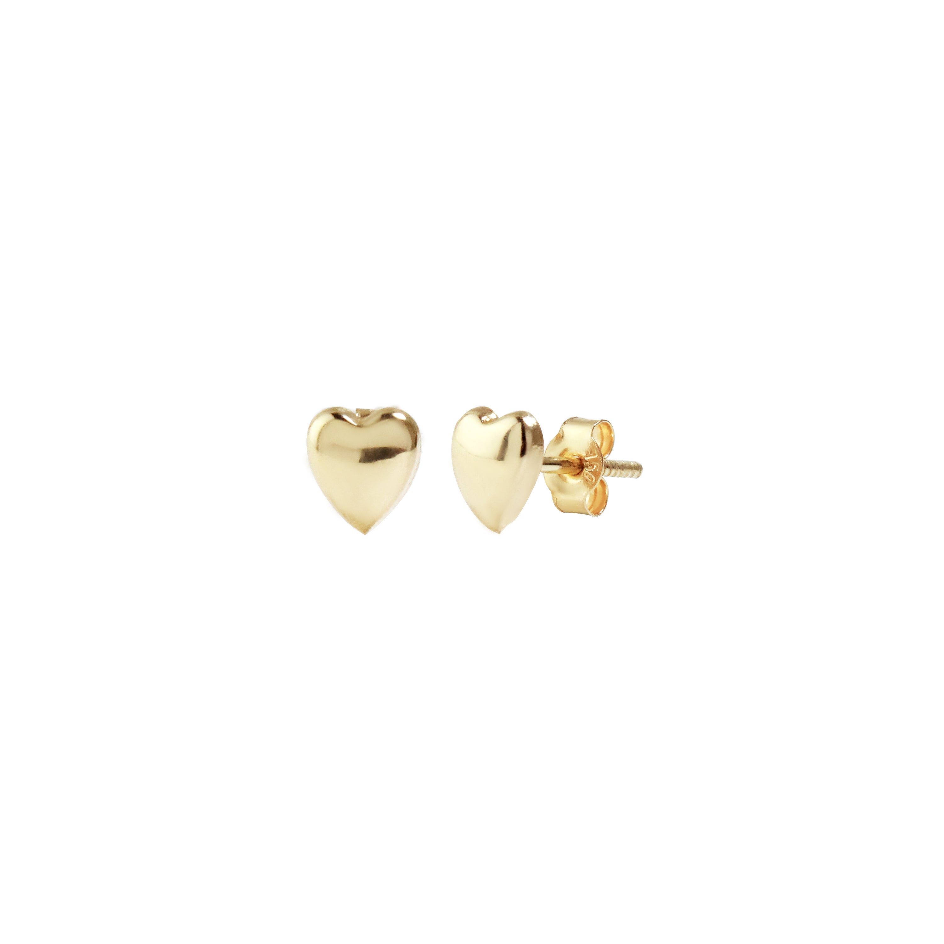 Heart of Gold Stud Earrings