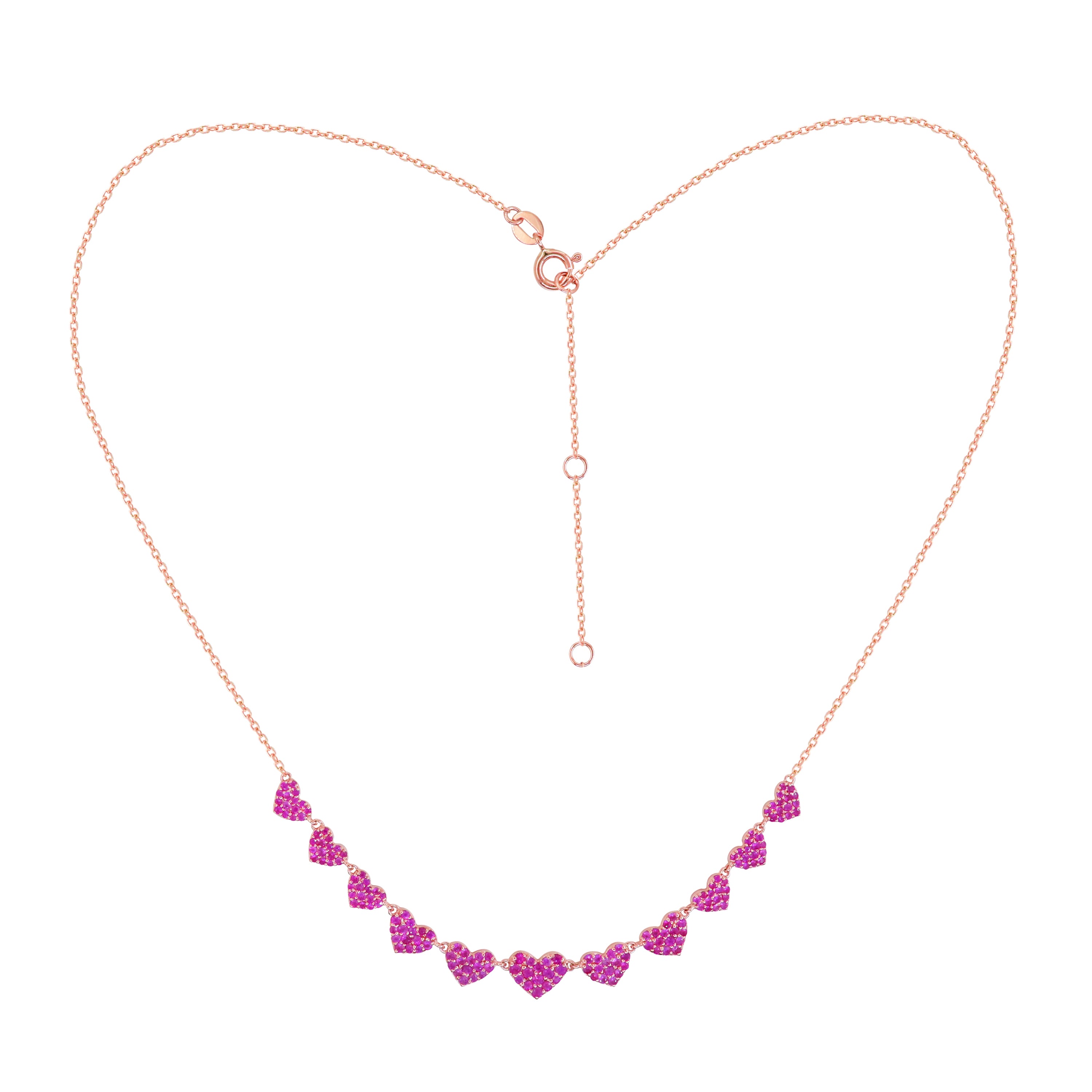 Rosé Radiance Linear Gemstone Necklace