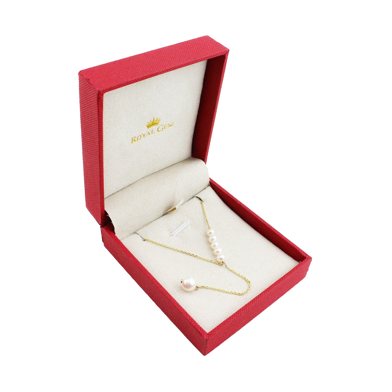 Solitaire Drape Pearl Necklace