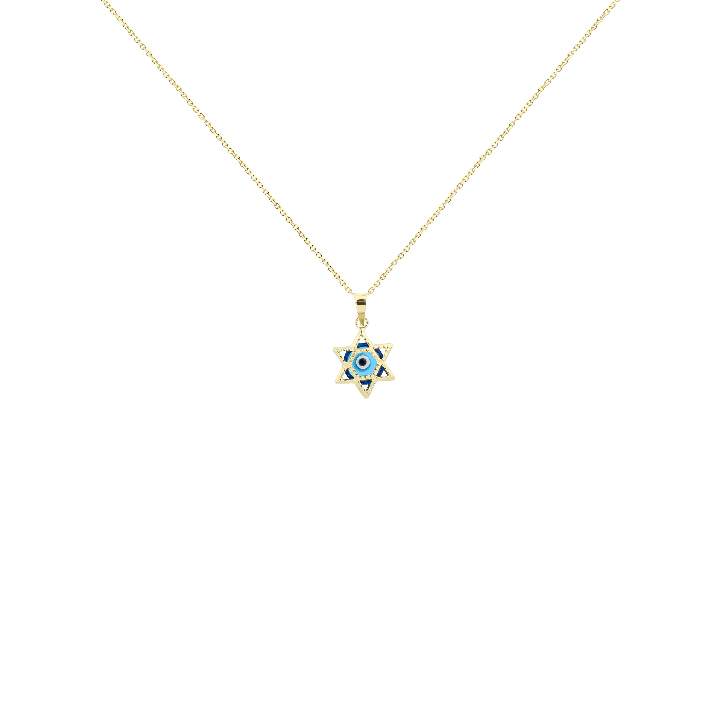 Evil Eye Star Gold Necklace