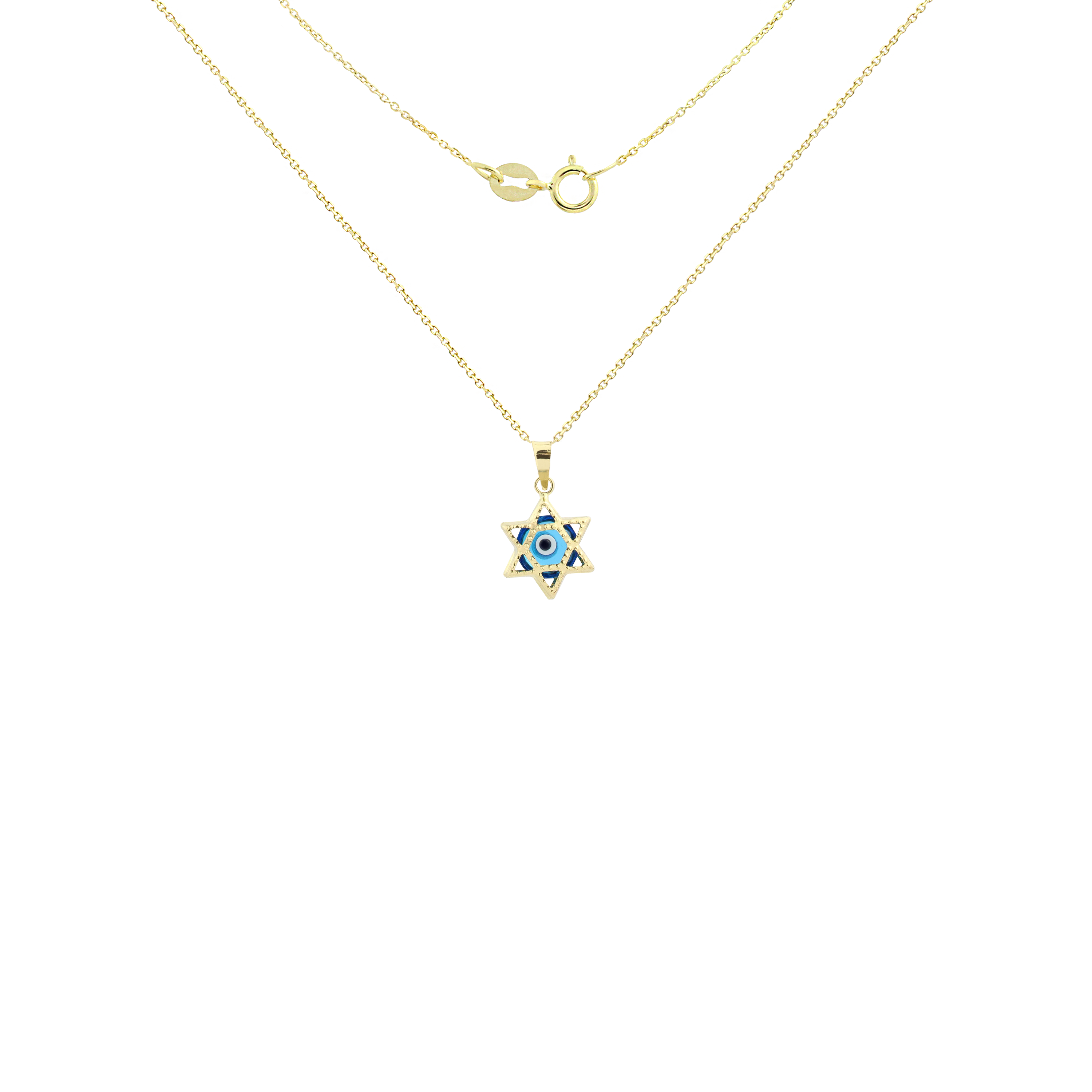Evil Eye Star Gold Necklace