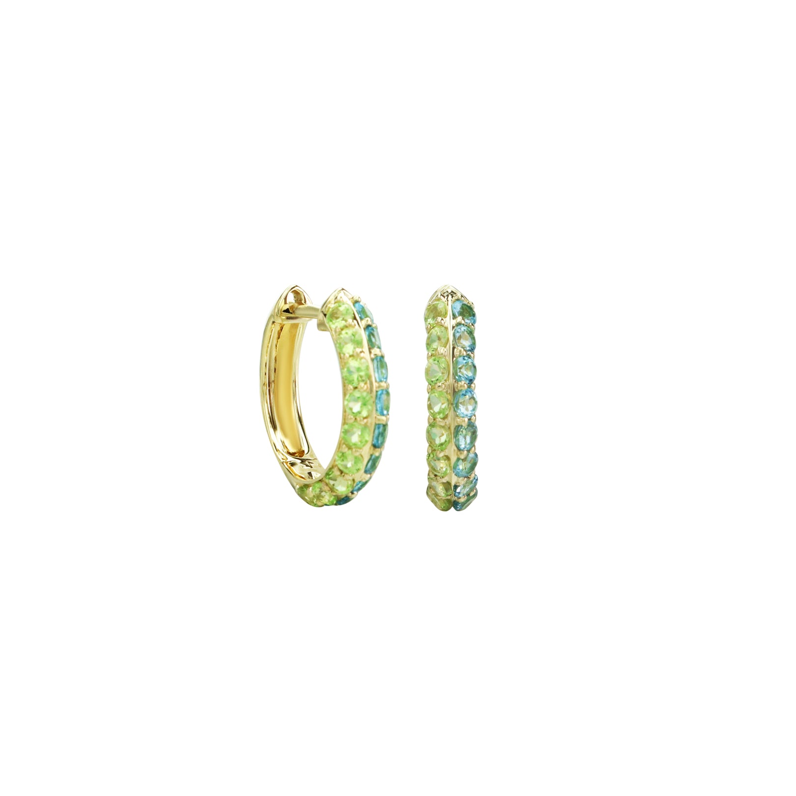 It's Wine O'Clock Duo Gemstone Hoop Earrings